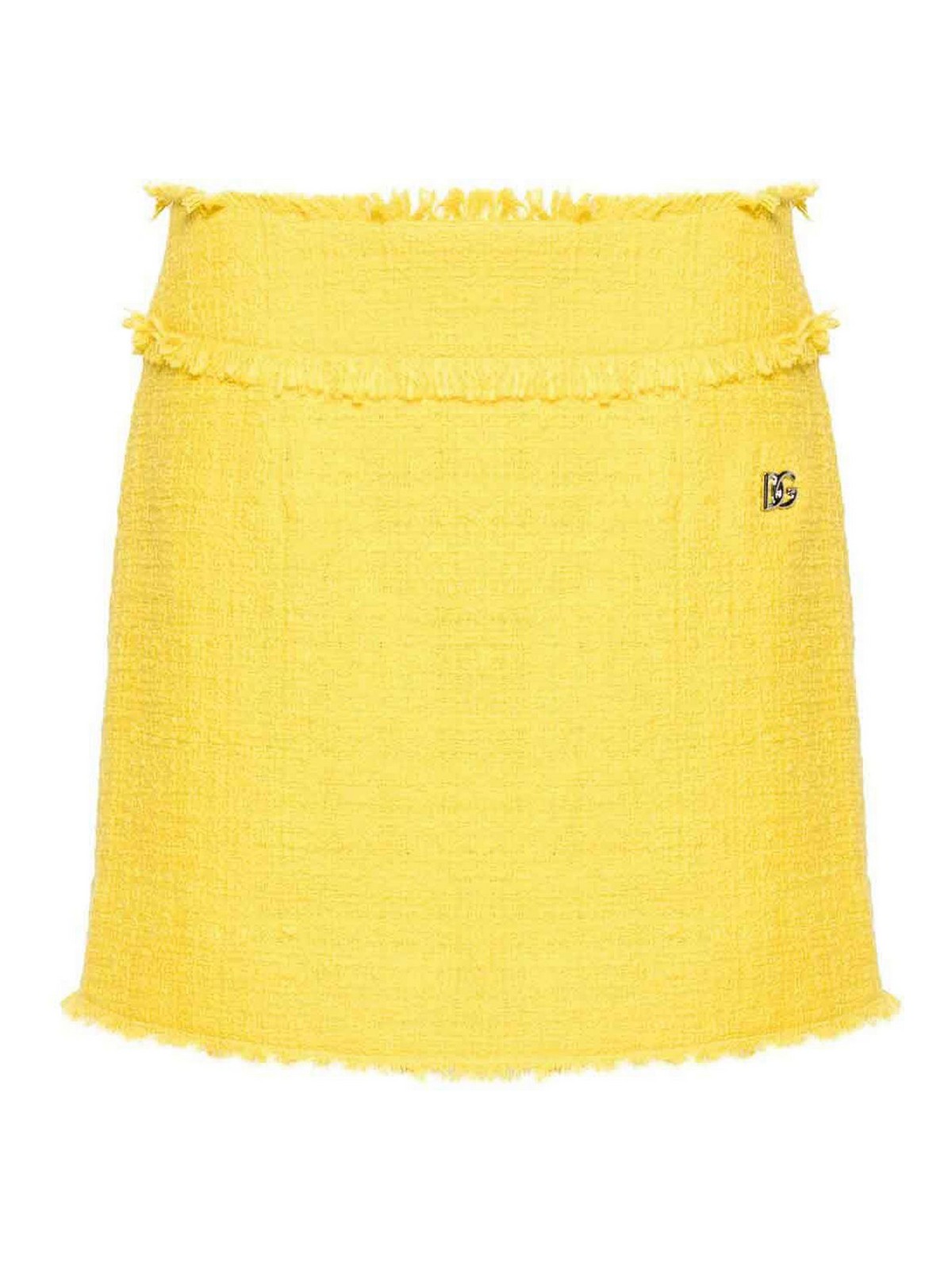Dolce & Gabbana Tweed skirt - Yellow - Women | F4CR5TFMTACA3776