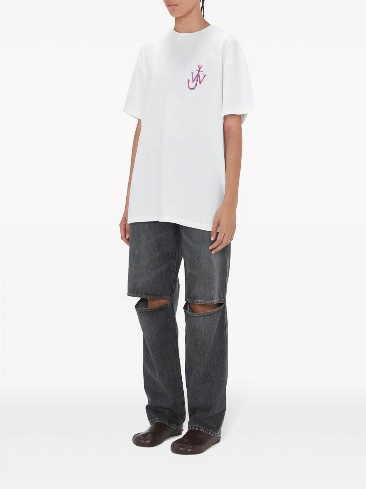 Shop Jw Anderson Sweet Anchor T-shirt In White