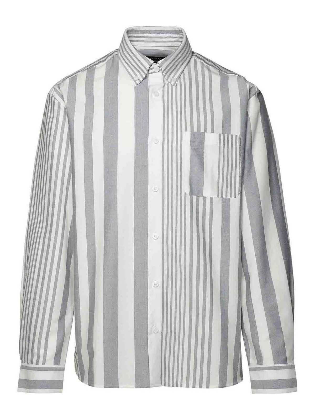 Shop Apc Camisa - Gris In Grey