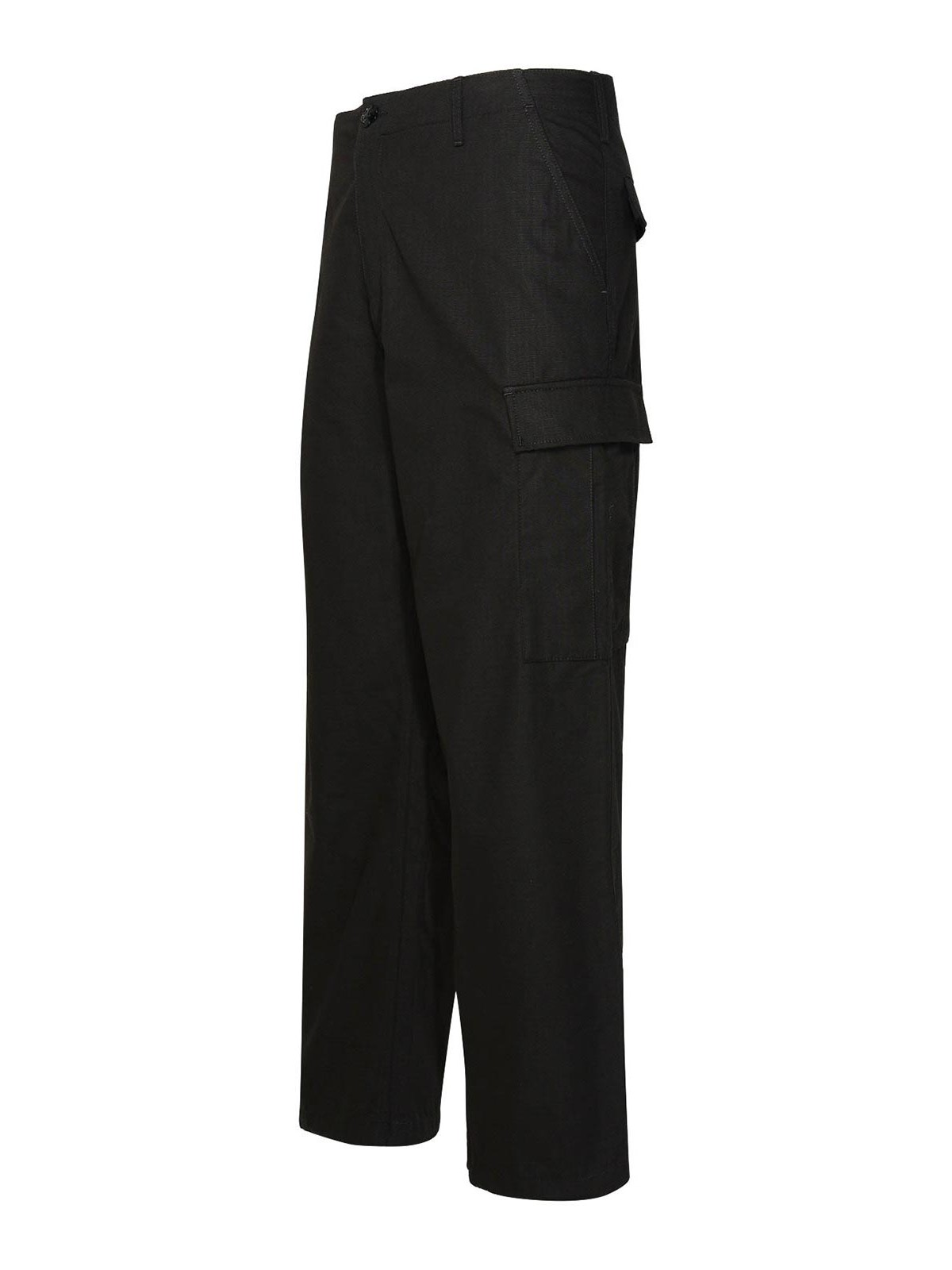 Shop Kenzo Cargo Trousers In Black