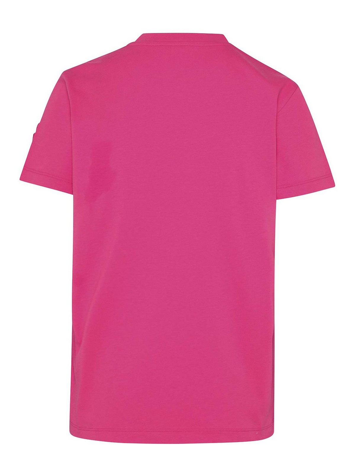 Shop Moncler Fuchsia Cotton T-shirt