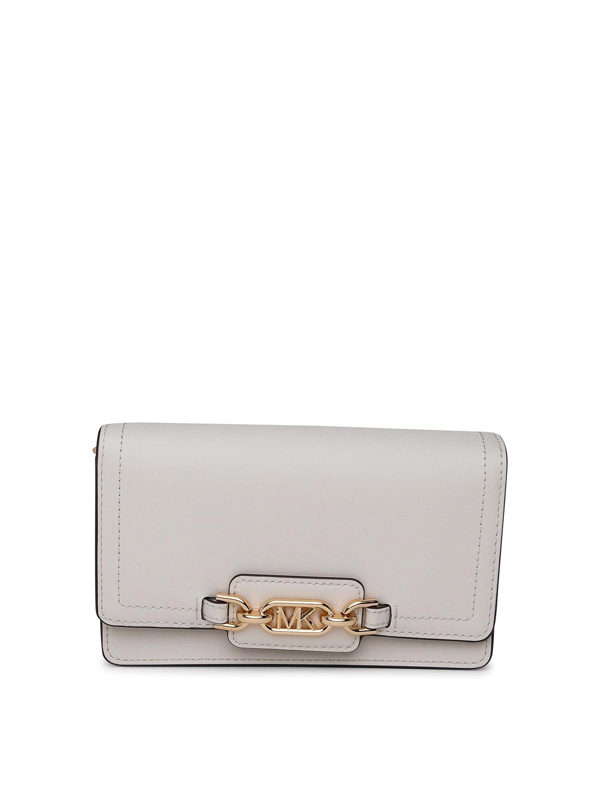 Michael Kors Ivory Leather Extra-small Heather Bag In Cream