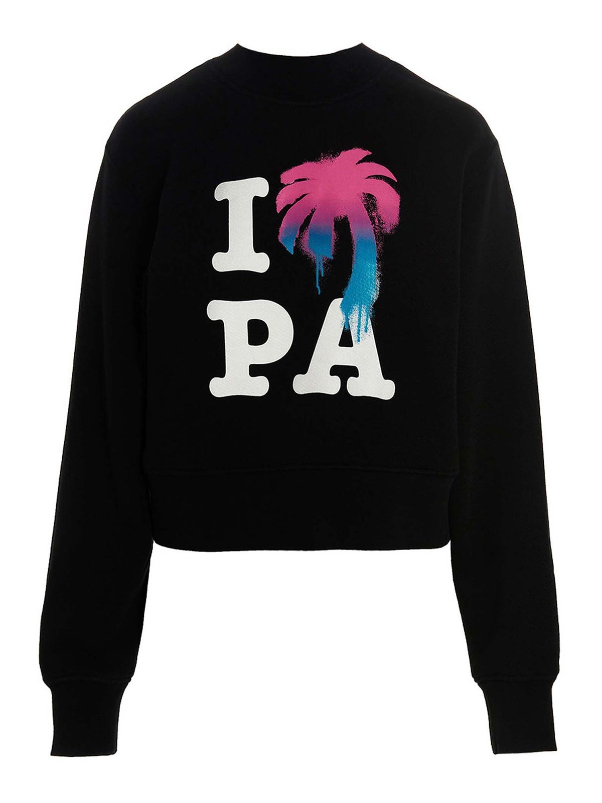 Palm Angels I Love Pa Sweatshirt In Negro