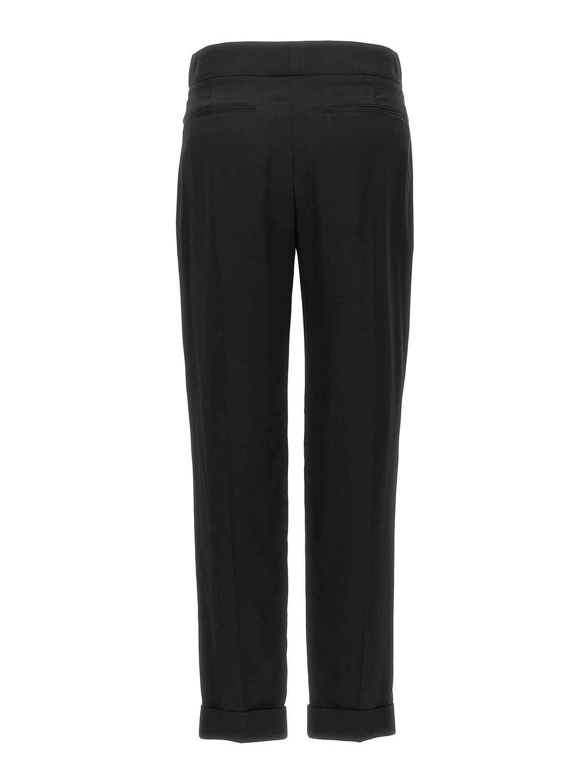 Shop Tom Ford Metal Bar Detail Trousers In Black