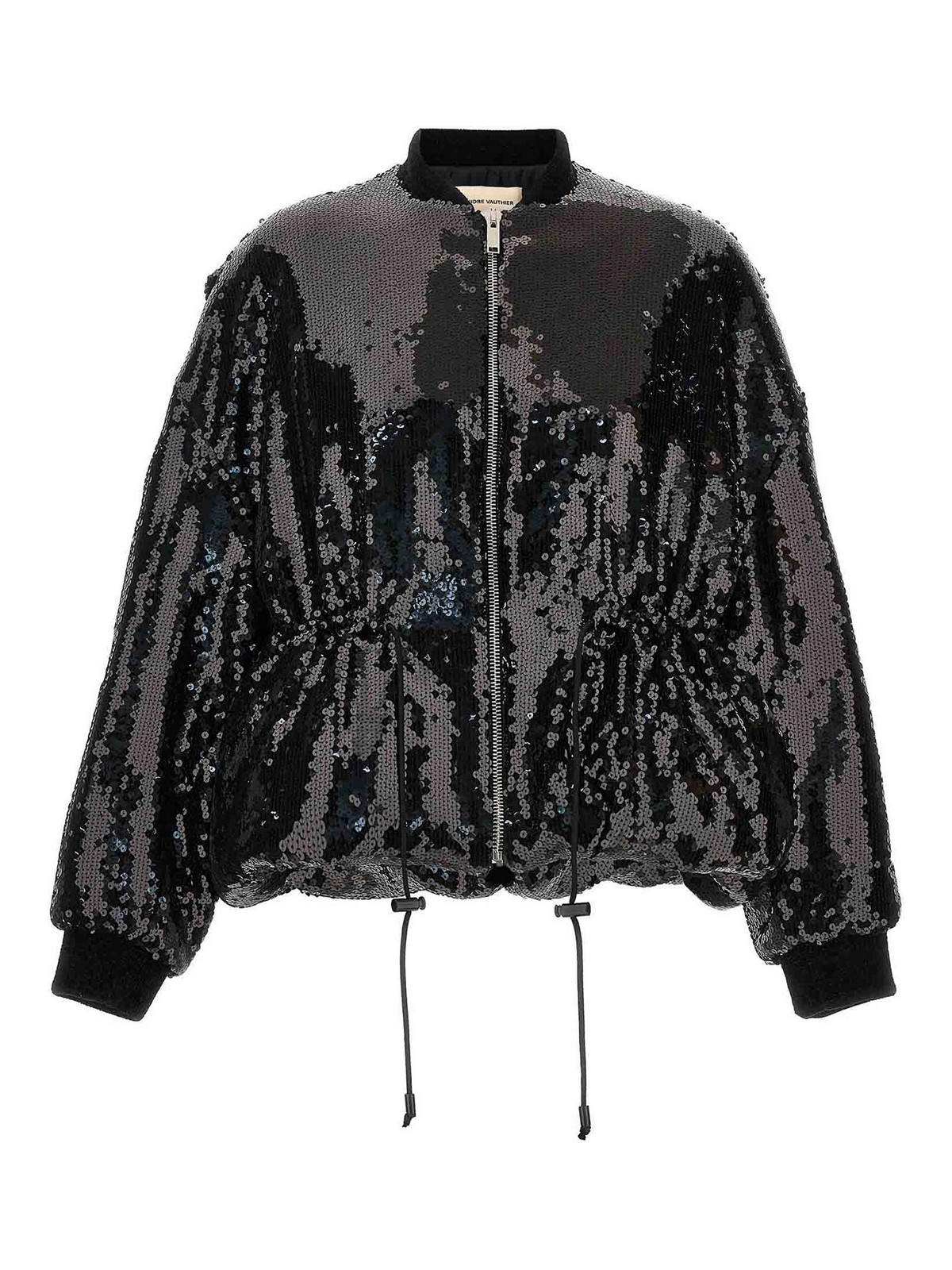 Shop Alexandre Vauthier Sequin Bomber Jacket In Black