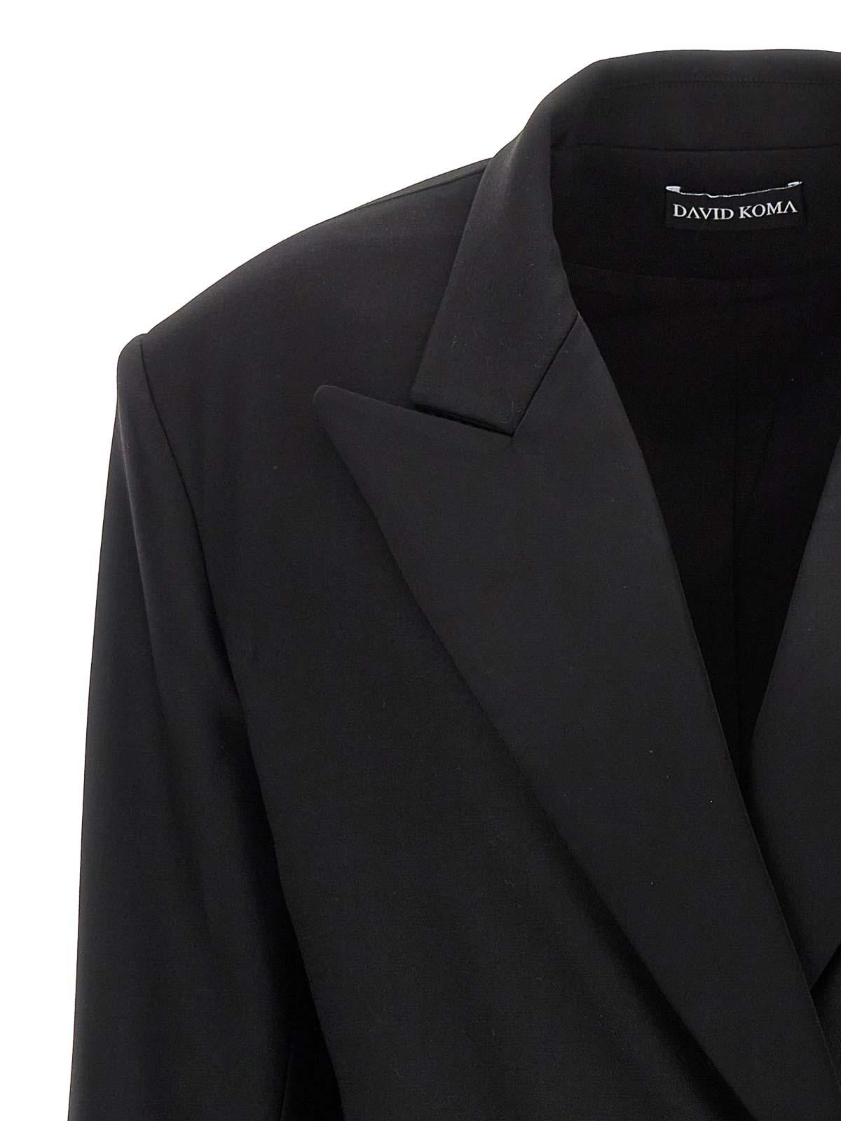 Shop David Koma Tailored Tuxedo Blazer In Black