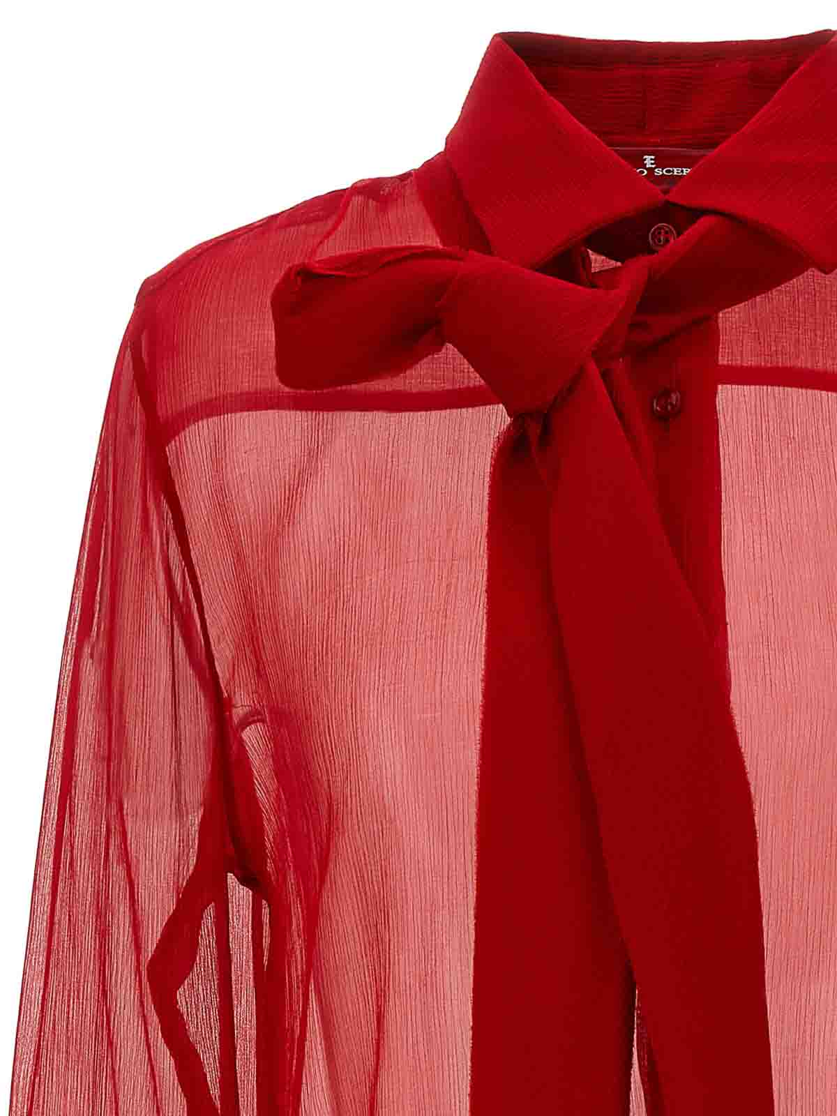 Shop Ermanno Scervino Camisa - Rojo In Red