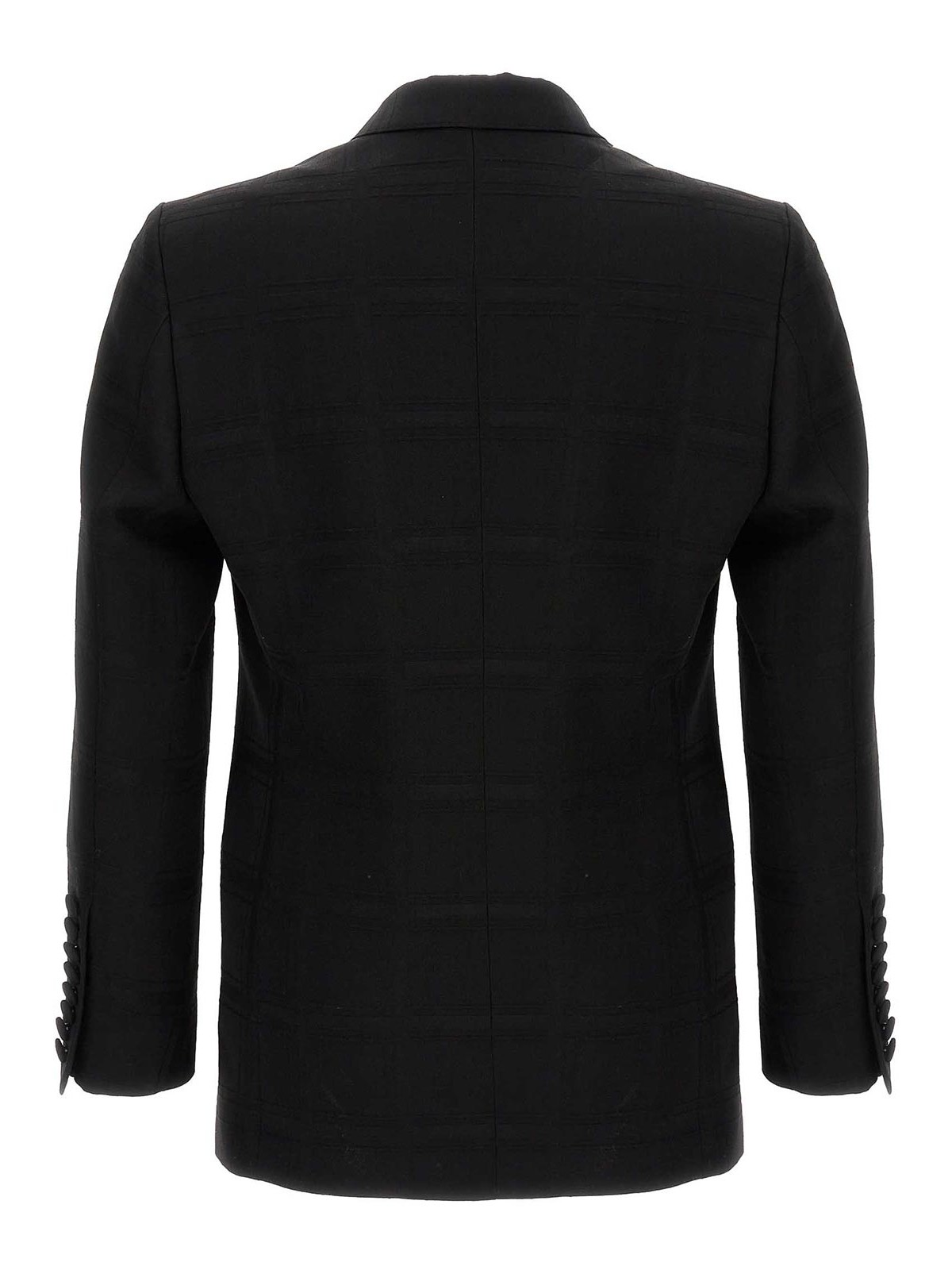 Shop Etro Check Double-breasted Blazer In Black
