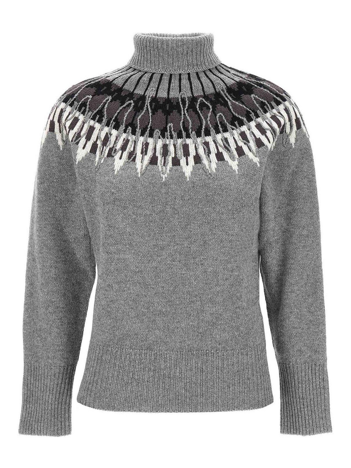 Fabiana Filippi Sequin Jacquard Sweater In Grey