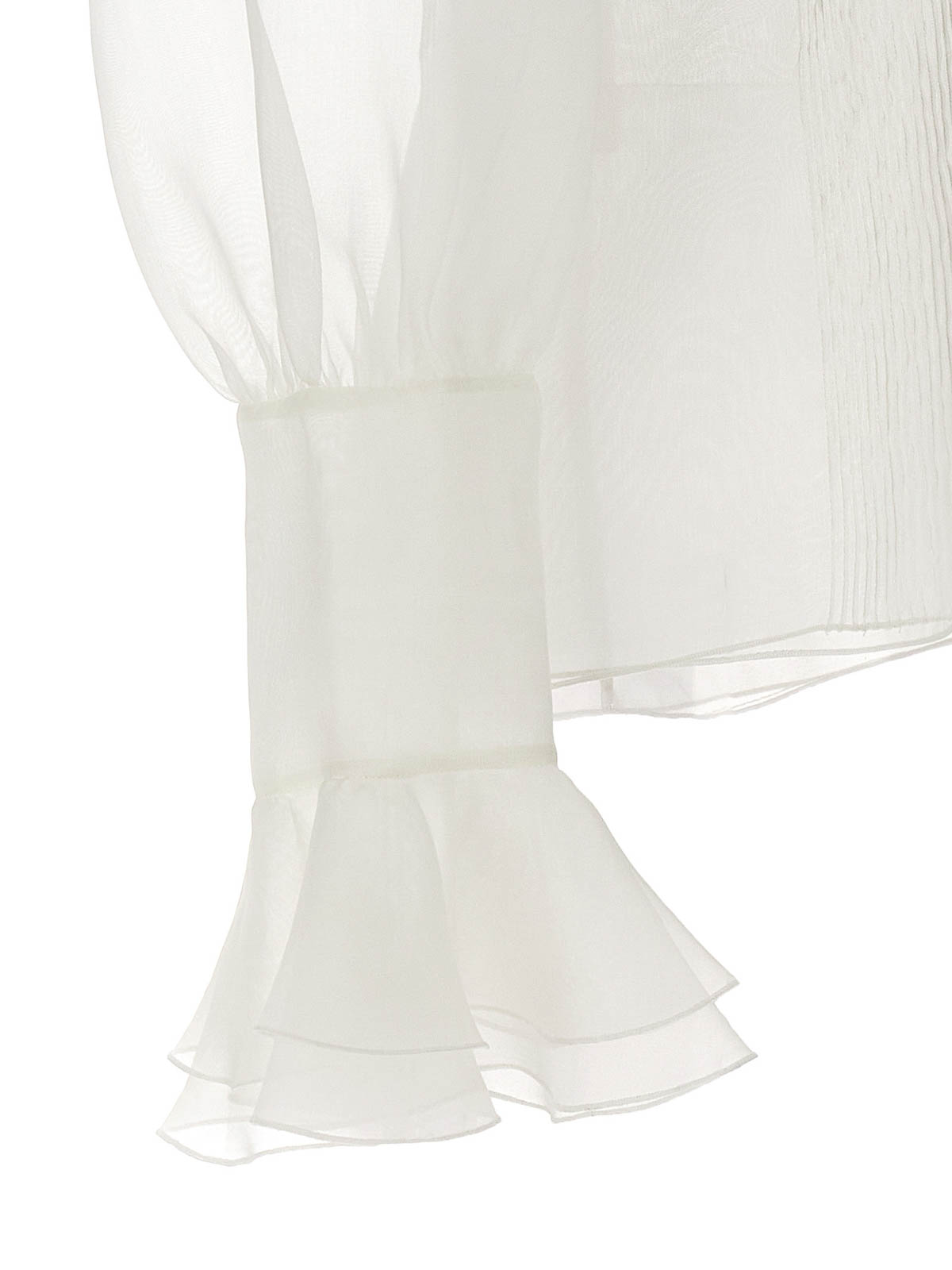 Shop Giambattista Valli Ruffle Collar Shirt In White