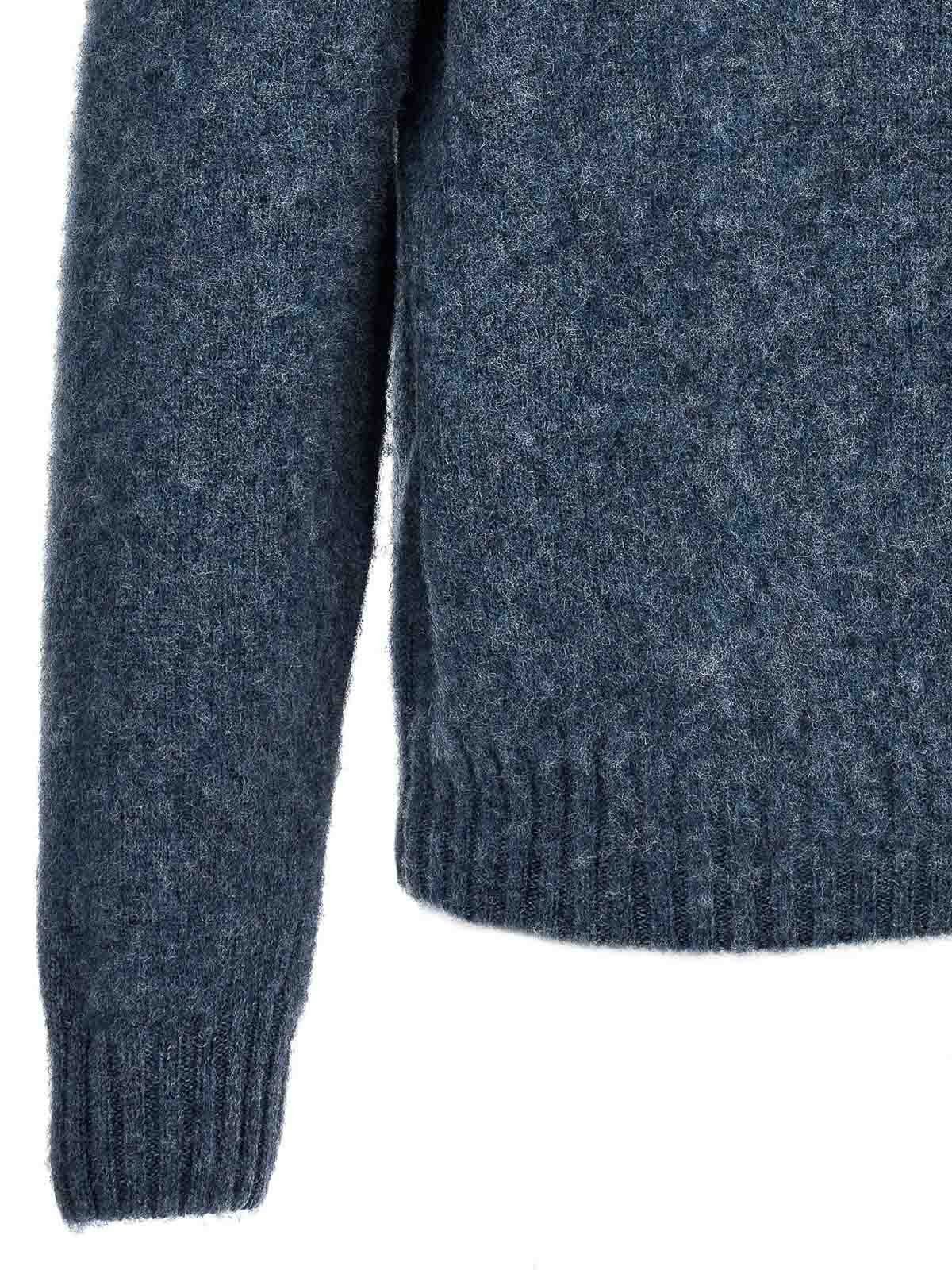 Shop Harmony Shaggy Sweater In Light Blue