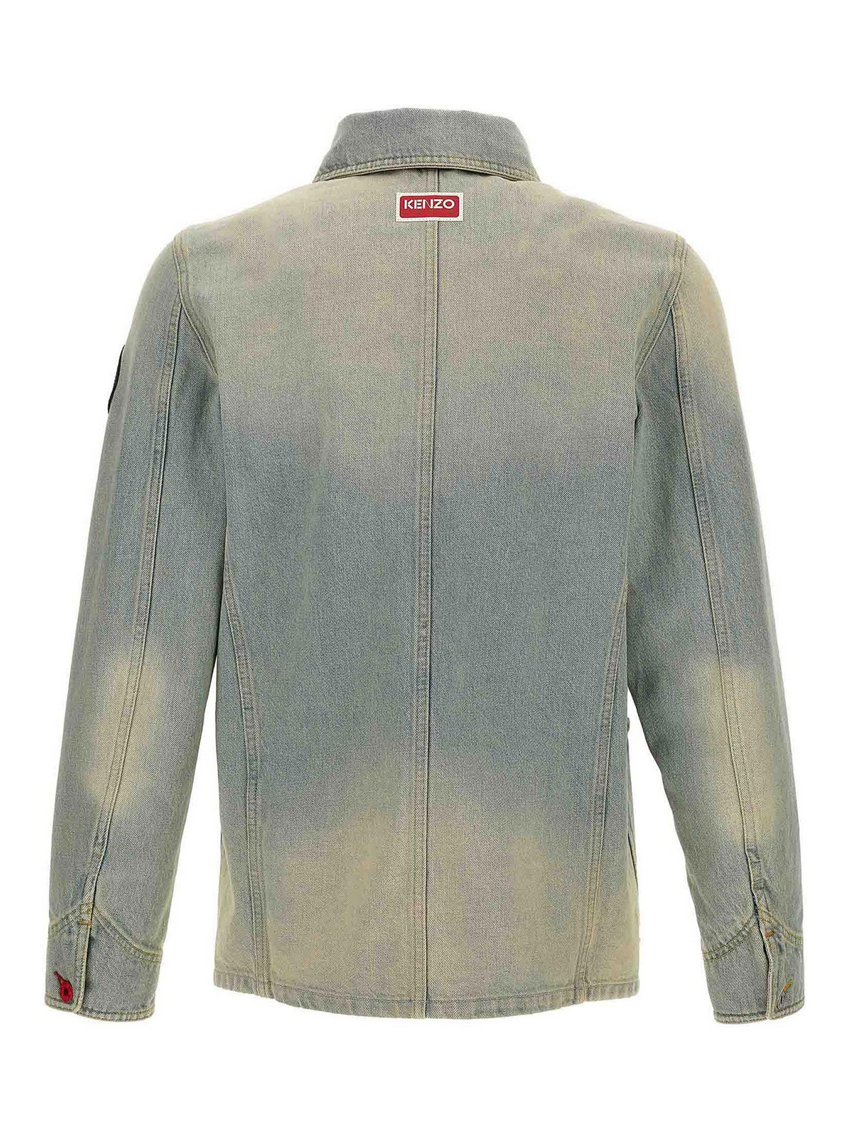 Shop Kenzo Workwear Jacket In Azul Claro