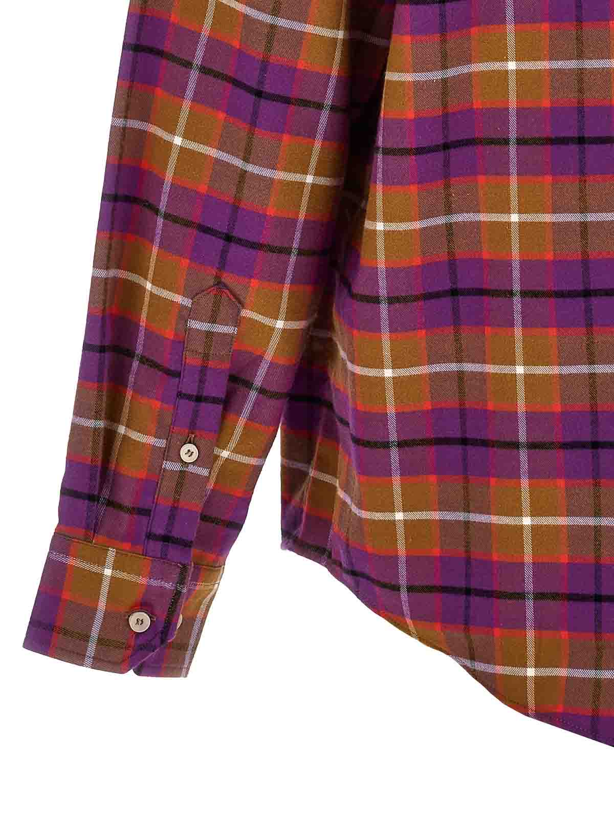 Shop Lc23 Check Flannel Shirt In Multicolour