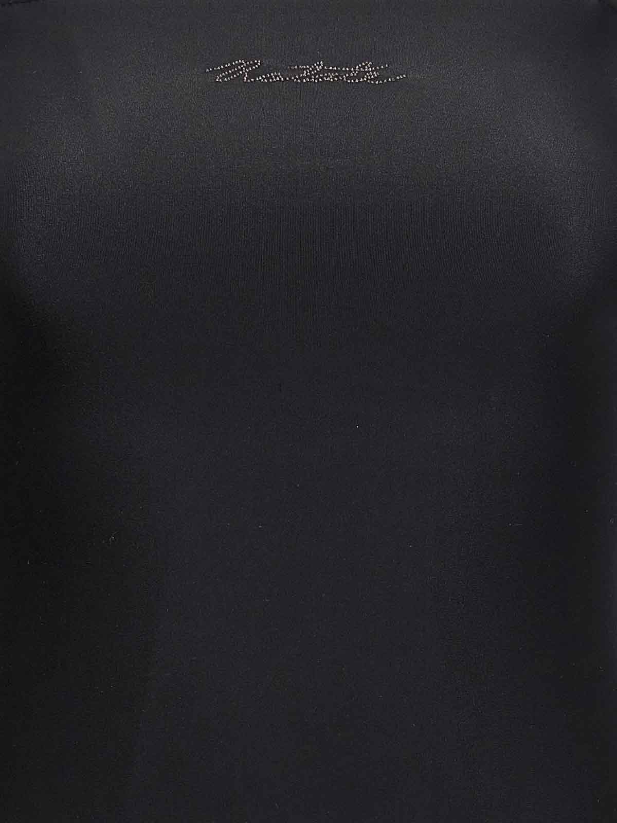 Shop Rotate Birger Christensen Logo Bodysuit In Black