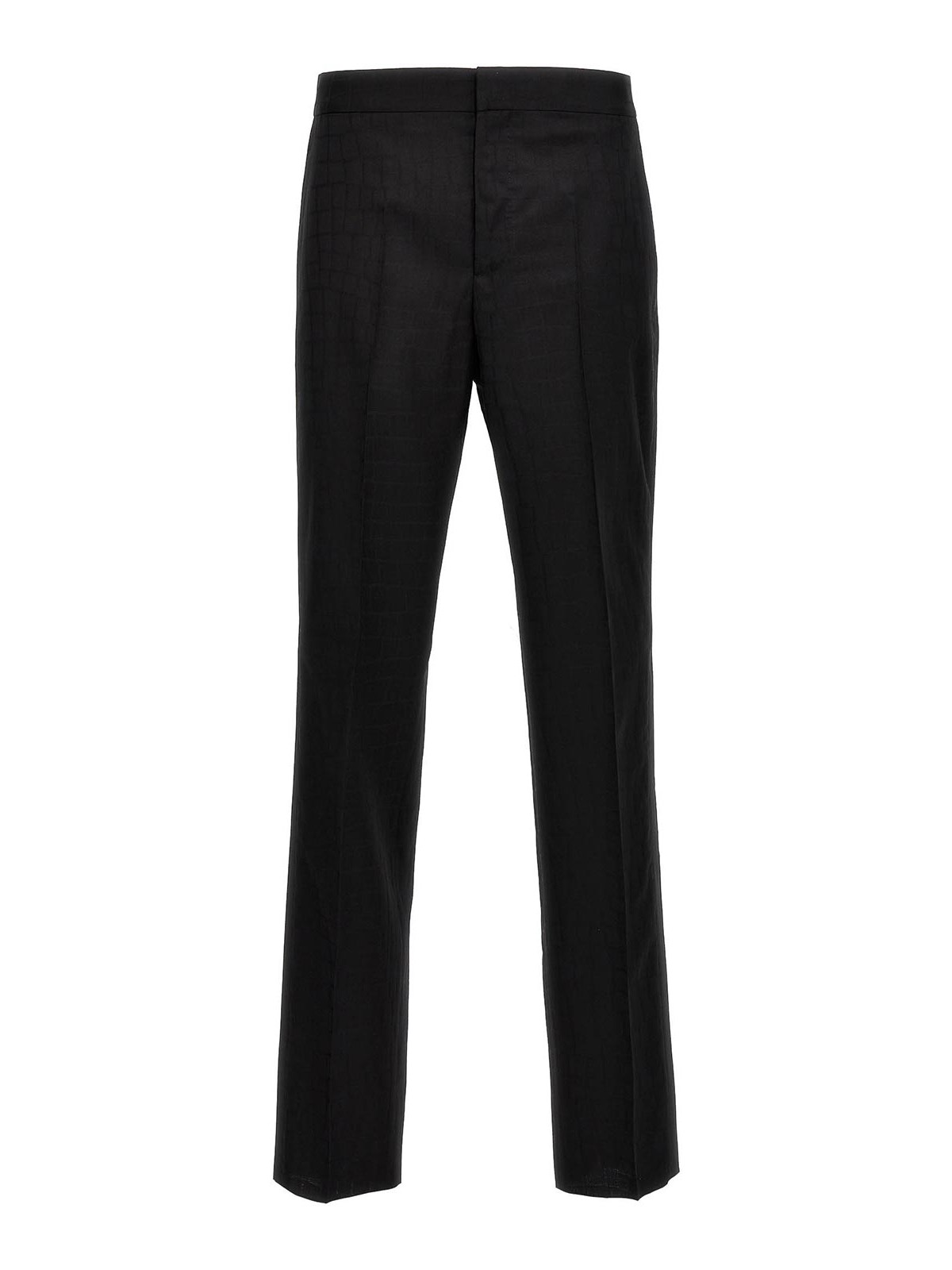 Versace Croc Jacquard Trousers In Negro
