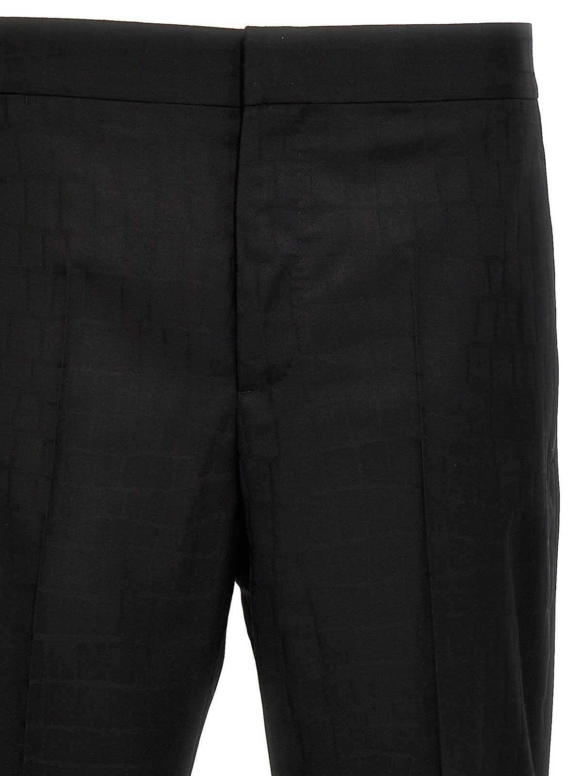 Shop Versace Croc Jacquard Trousers In Negro