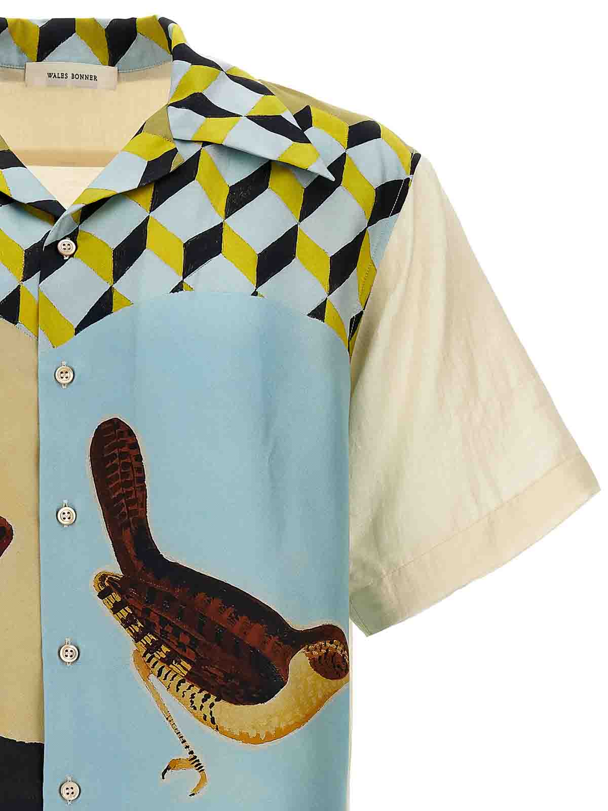 Shop Wales Bonner Birdsong Shirt In Multicolor