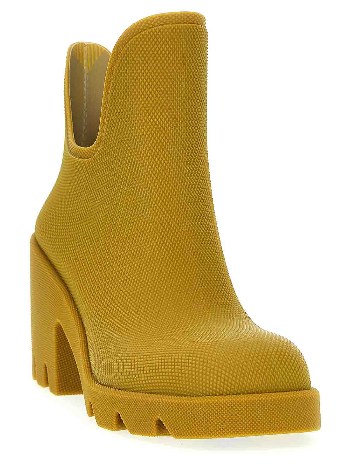 Shop Burberry Marsh Ankle Boots In Yellow