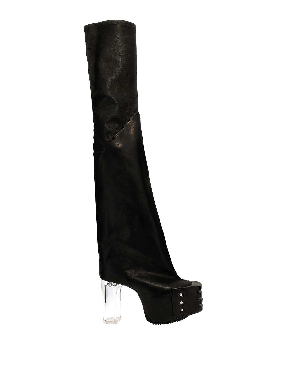 Shop Rick Owens Flared Platforms Boots In Negro