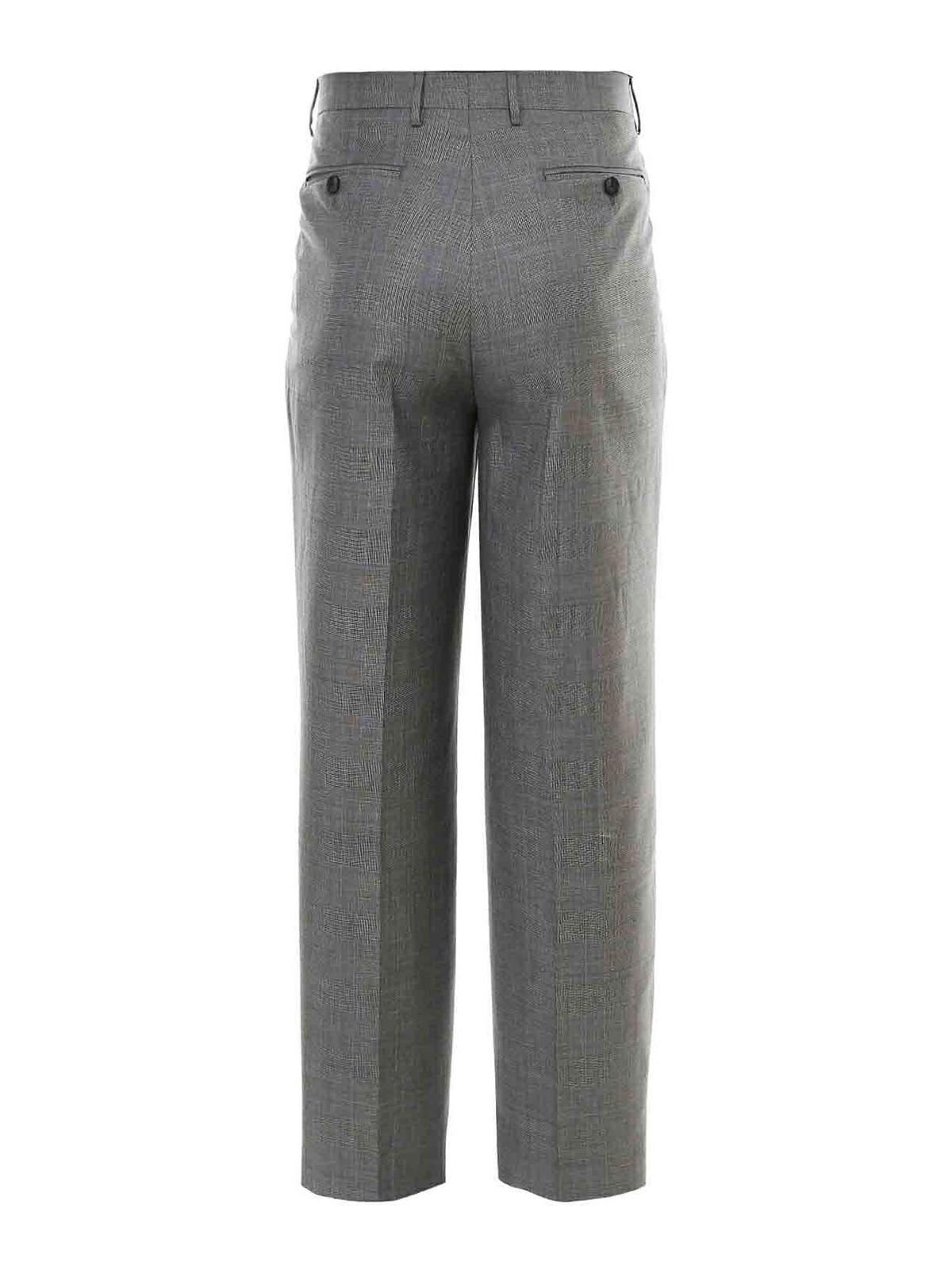 Shop Etro Wool Trousers In Grey