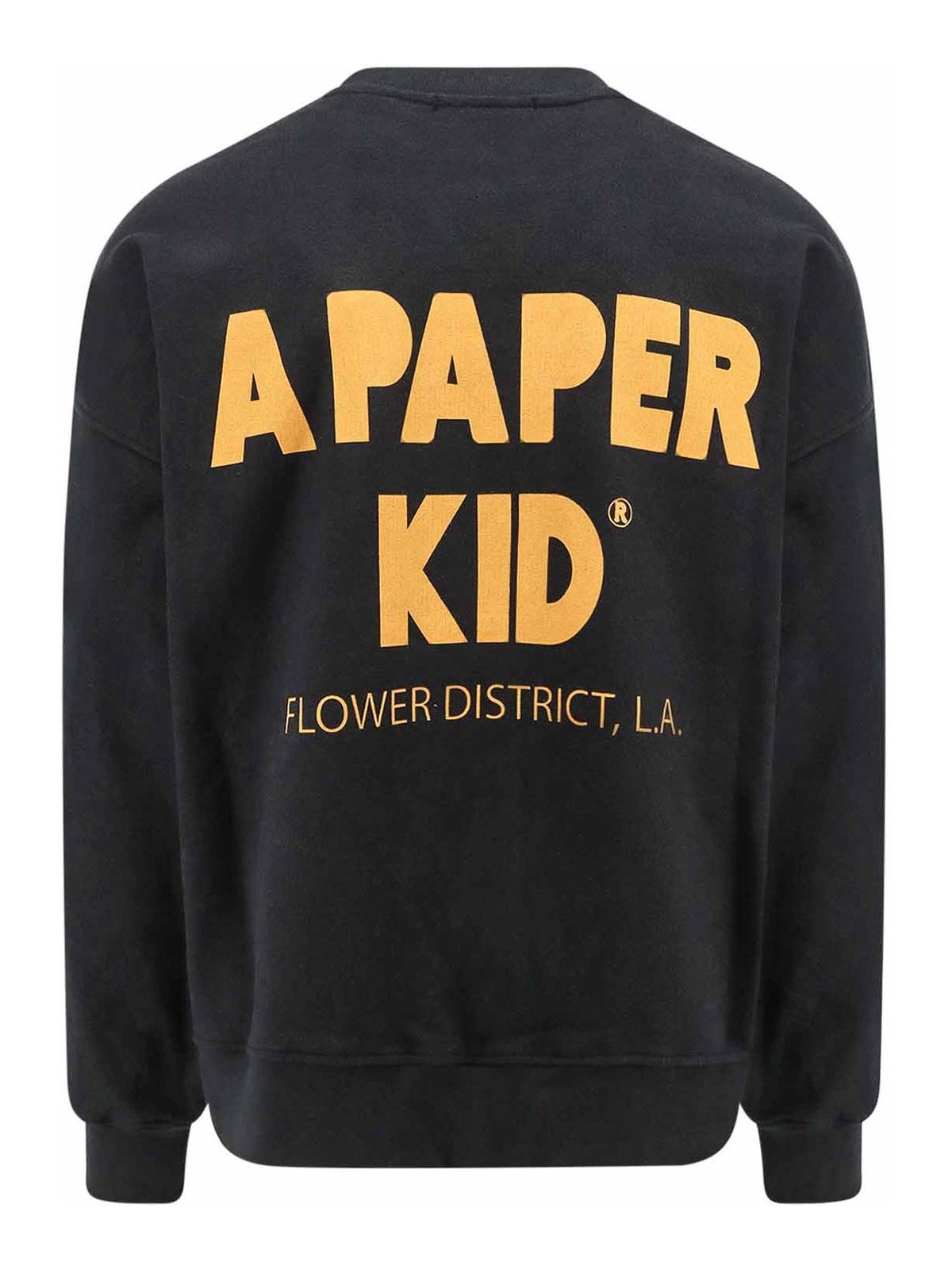 Shop A Paper Kid Cotton Sweatshirt With Frontal Logo In Black
