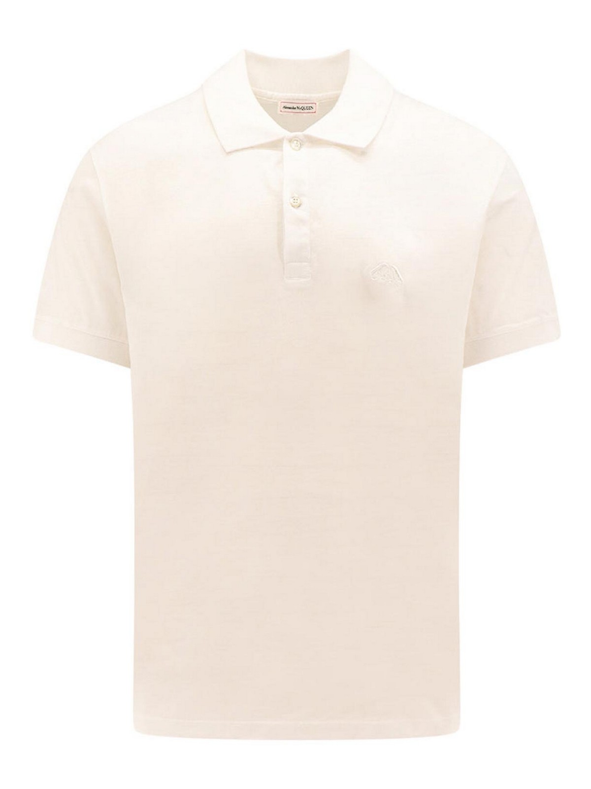 Shop Alexander Mcqueen Organic Cotton Polo Shirt In White