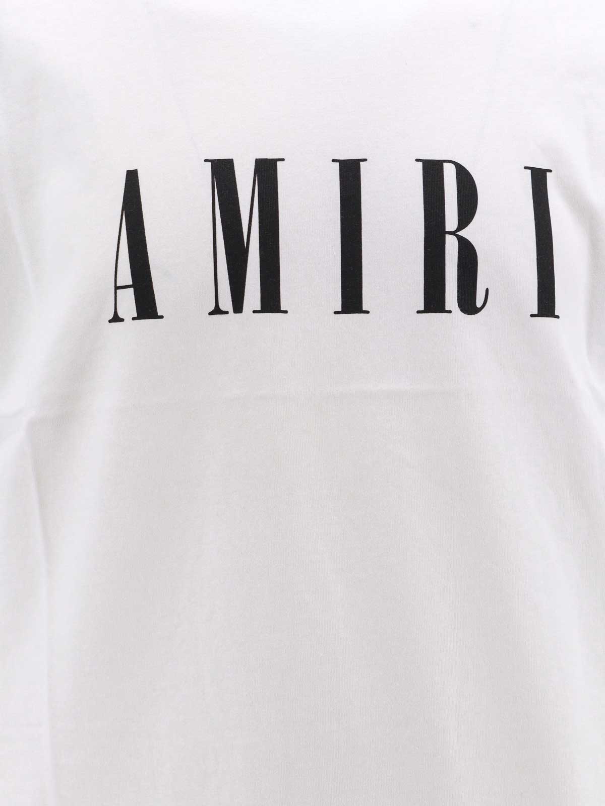 Shop Amiri Cotton T-shirt With Logo Print In White