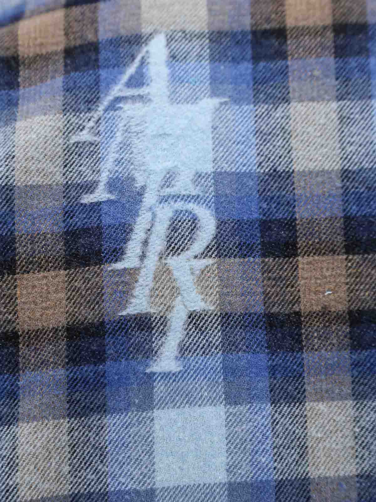 Shop Amiri Plaid Shirt With  Pattern In Blue