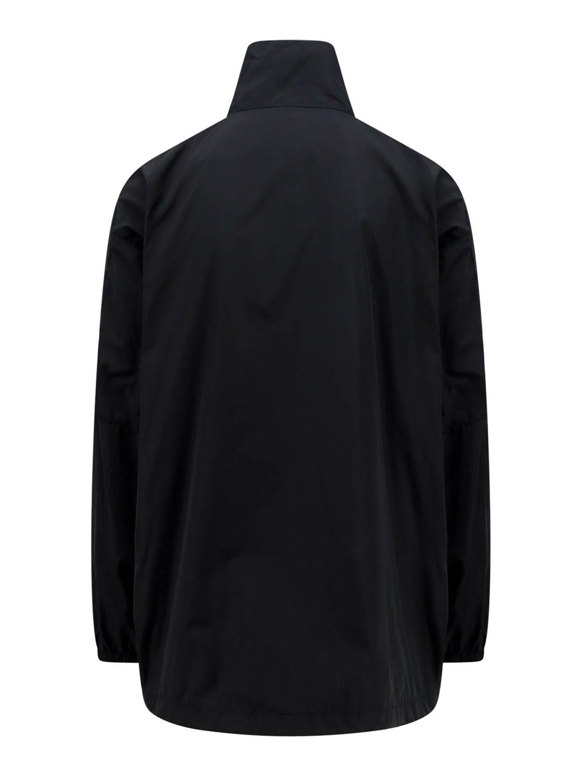 Shop Balenciaga Recycled Nylon Jacket With Frontal Print In Negro
