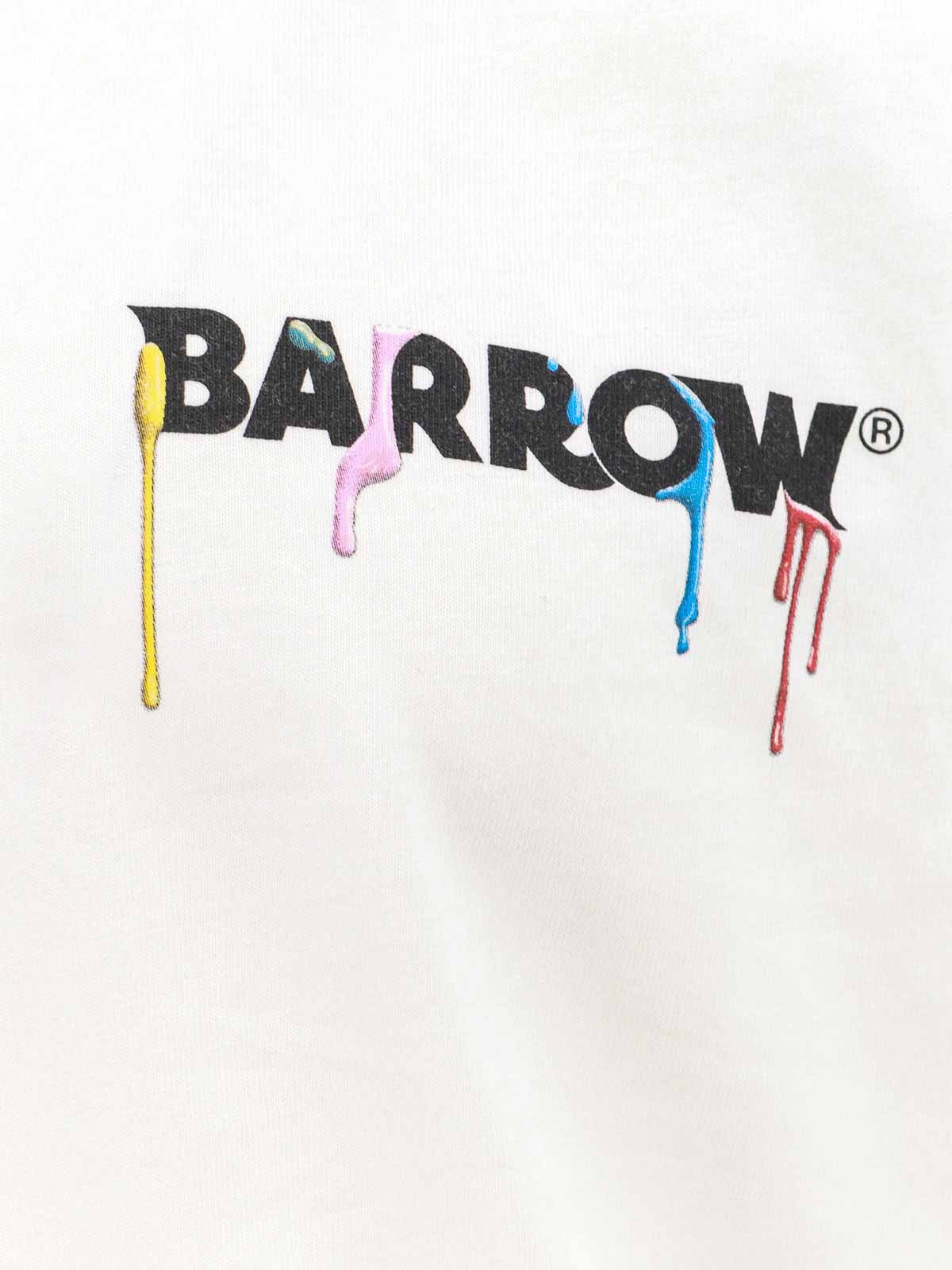 Shop Barrow Cotton T-shirt With Frontal Logo In White