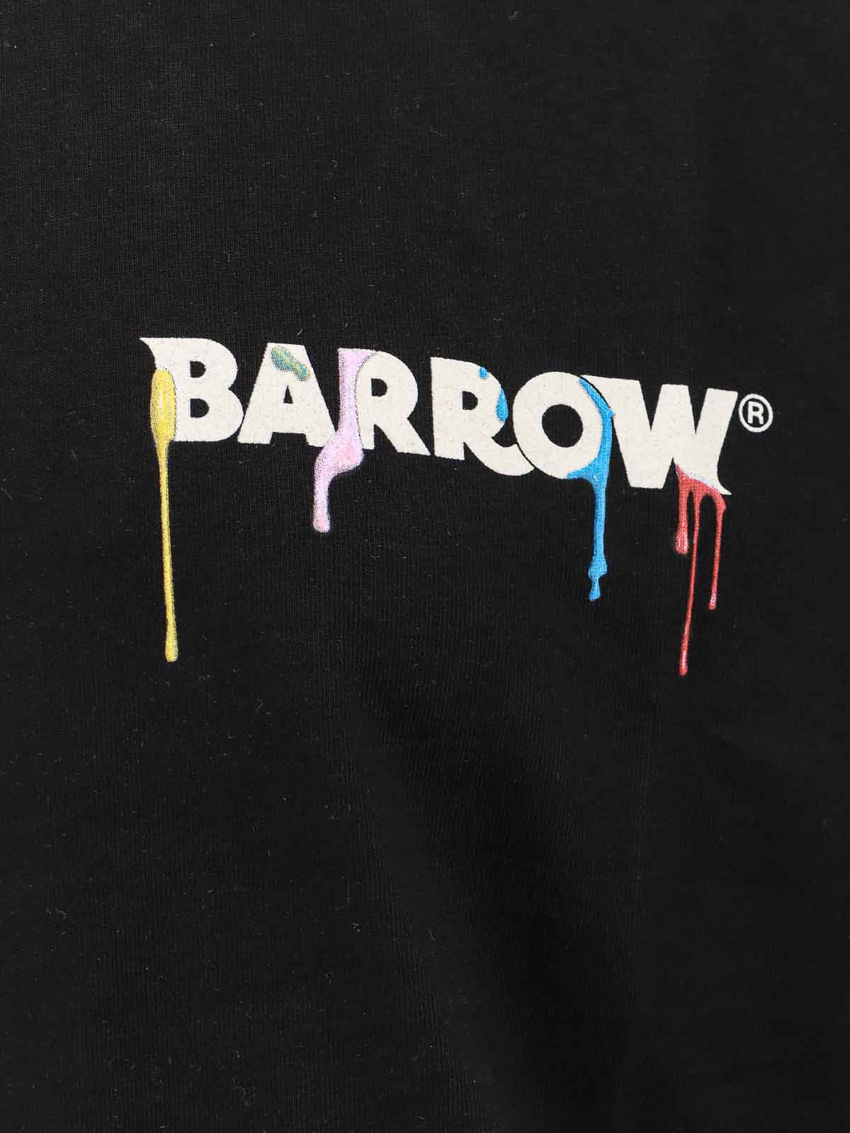 Shop Barrow Cotton T-shirt With Frontal Logo In Black
