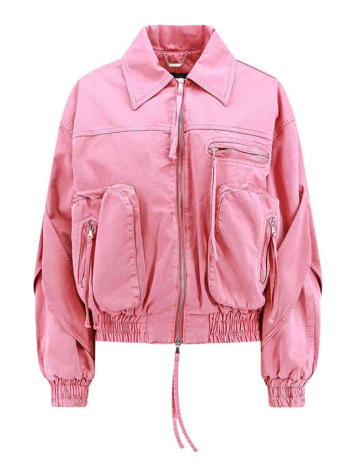 Shop Blumarine Padded Canvas Jacket In Color Carne Y Neutral