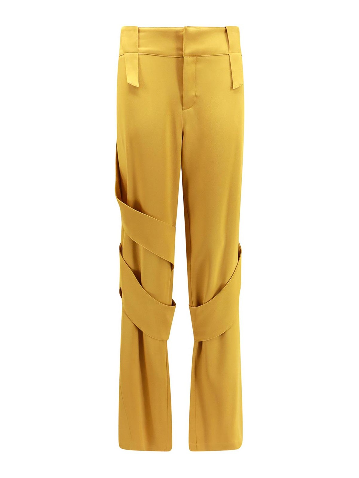 Shop Blumarine Satin Trouser In Gold