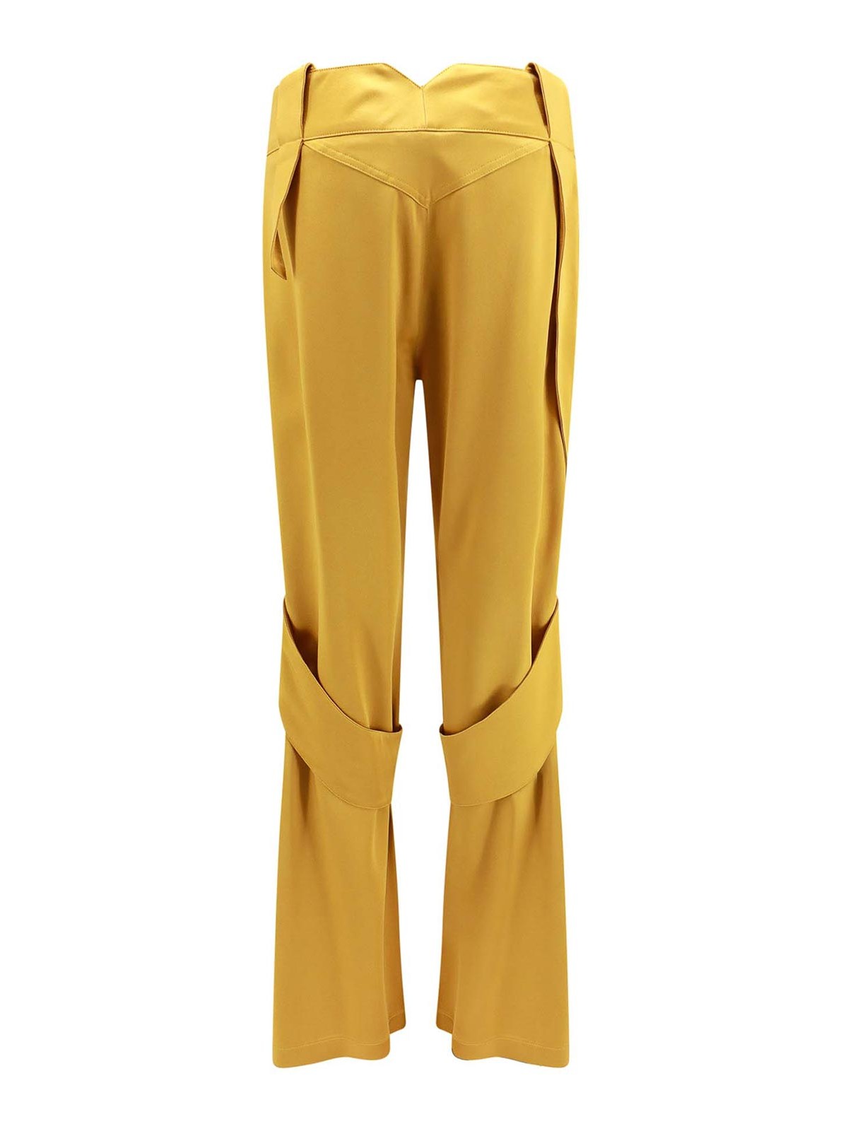 Shop Blumarine Satin Trouser In Gold