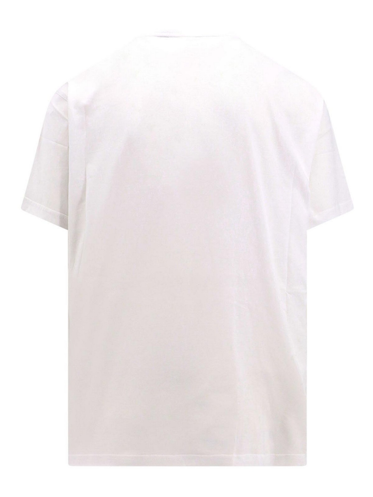 Shop Burberry Cotton T-shirt With Logo Print In White
