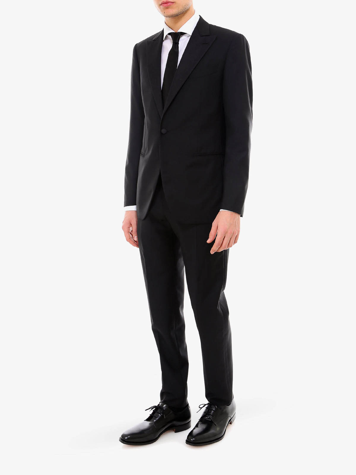Shop Caruso Wool And Mohair Suit In Black