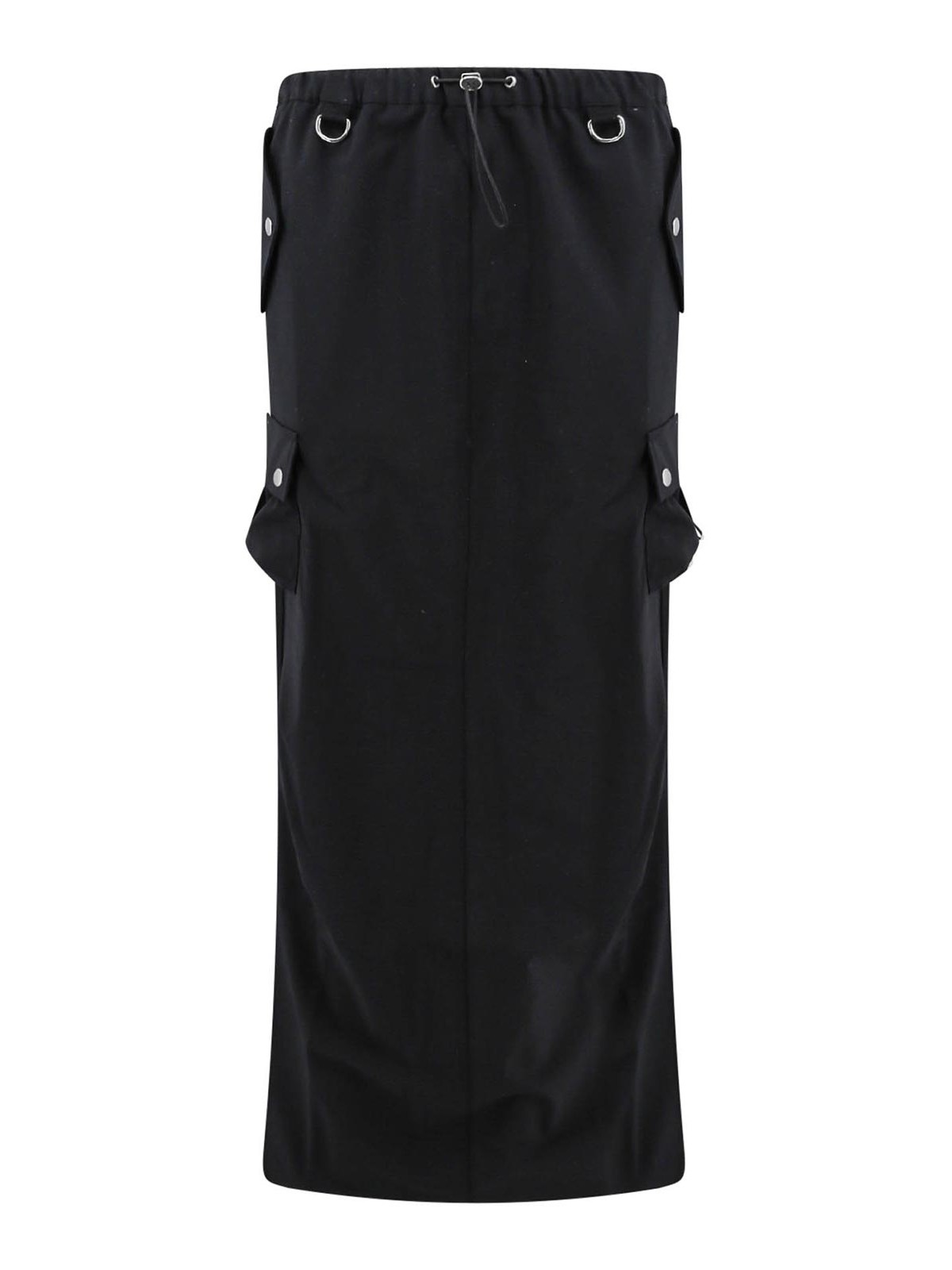 Shop Coperni Cargo Wool Blend Skirt In Black