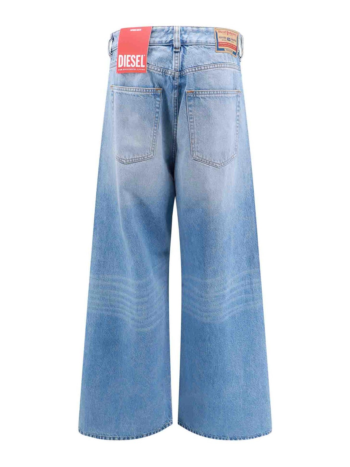 Shop Diesel Cotton Jeans With Back Logo Patch In Blue