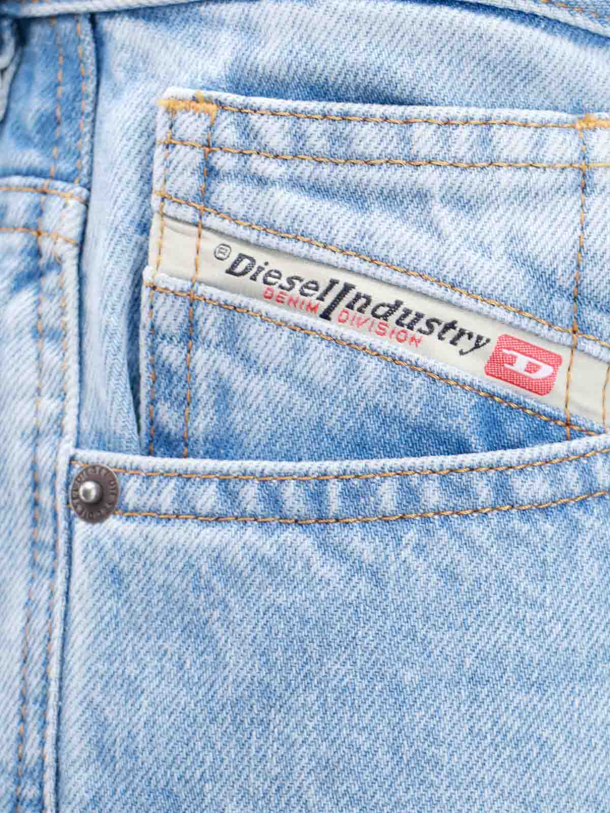 Shop Diesel Cotton Jeans With Back Logo Patch In Blue