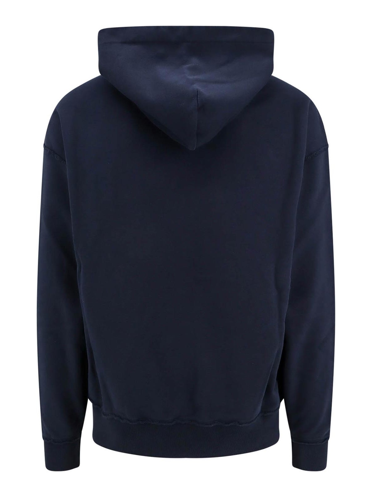 Shop Dolce & Gabbana Cotton Sweatshirt With Marina Print In Azul