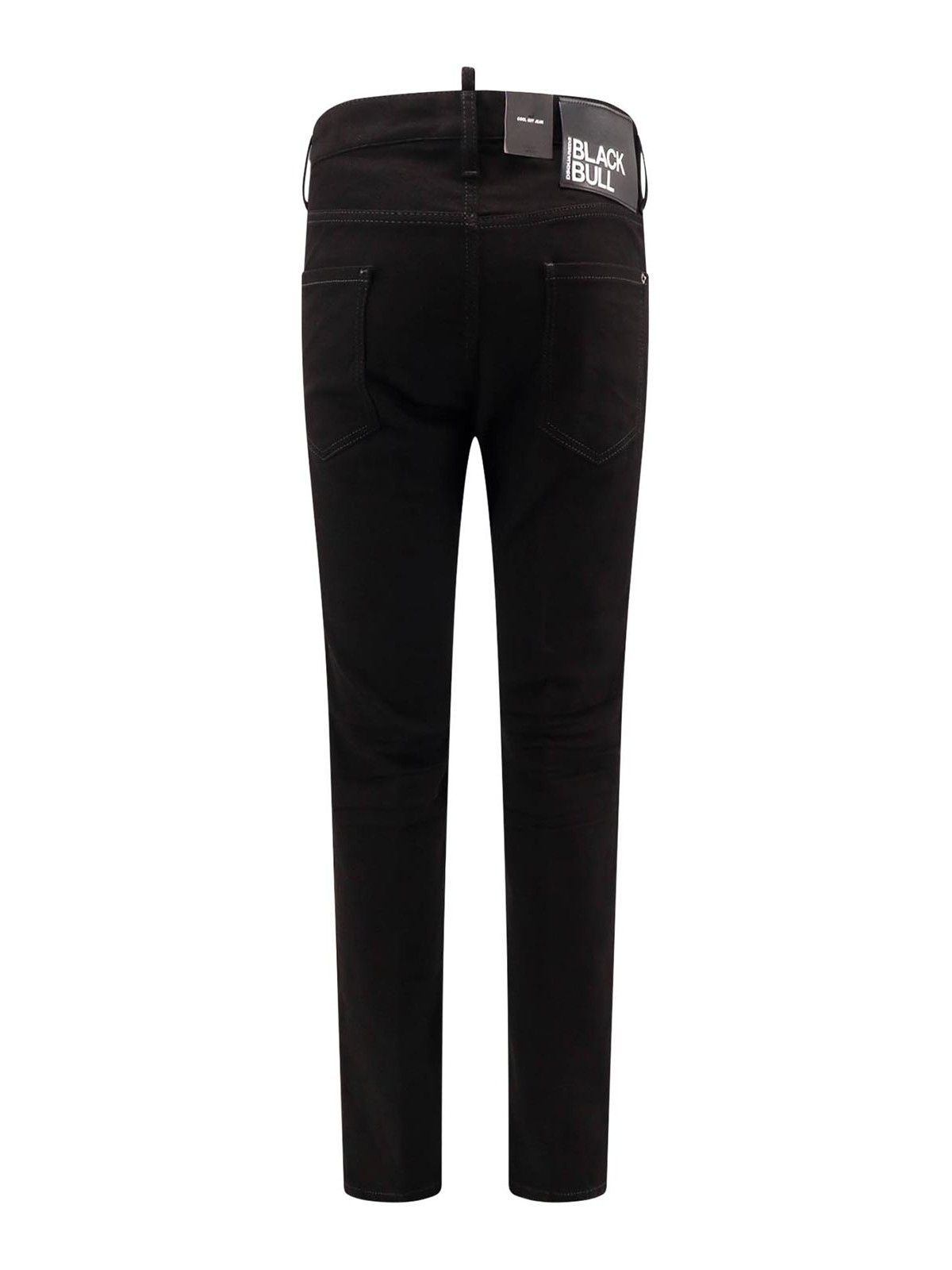 Shop Dsquared2 Cotton Trouser With Back Logo Patch In Black