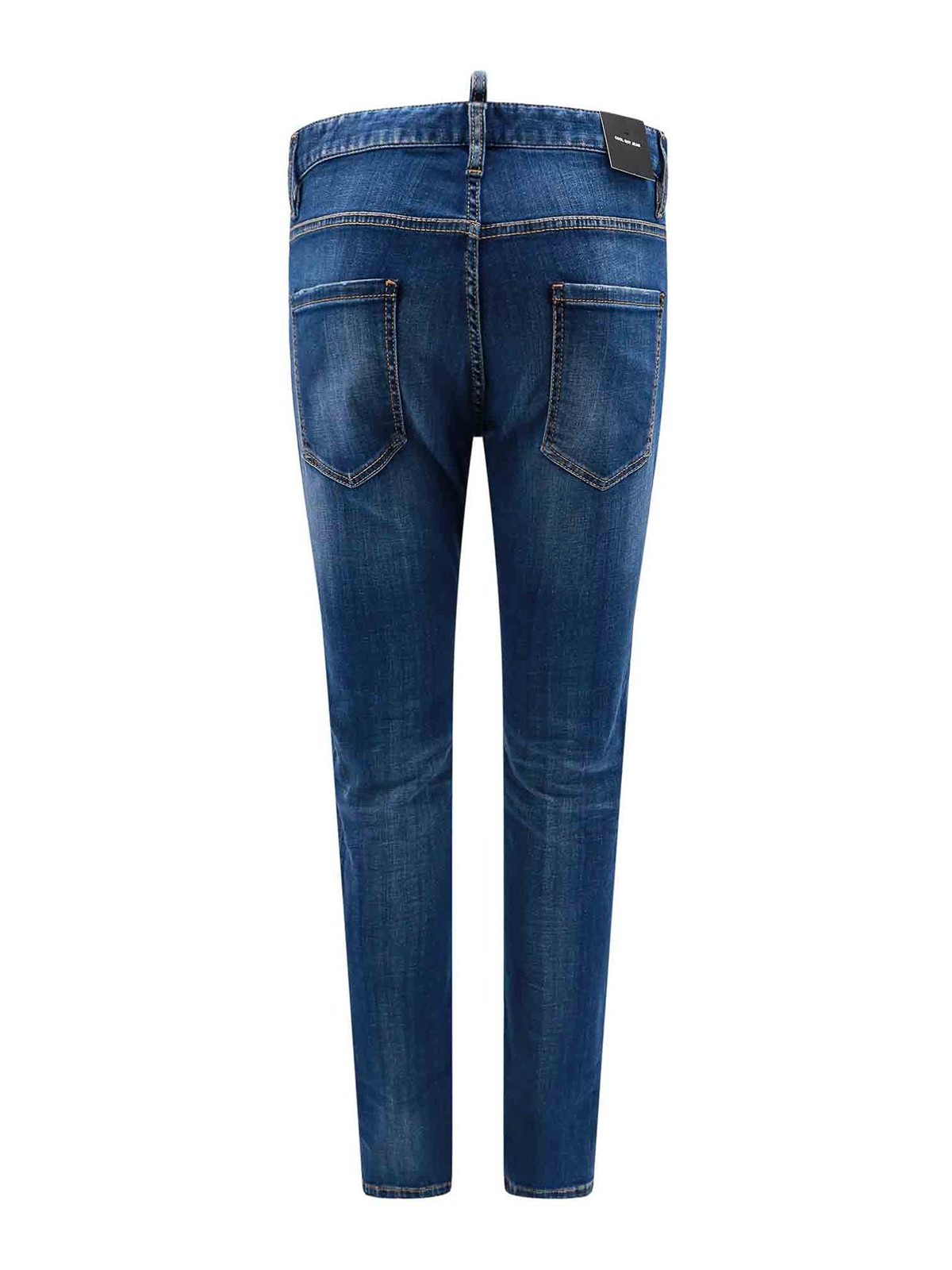 Shop Dsquared2 Jeans With Enamelled Metal Logo Patch In Azul
