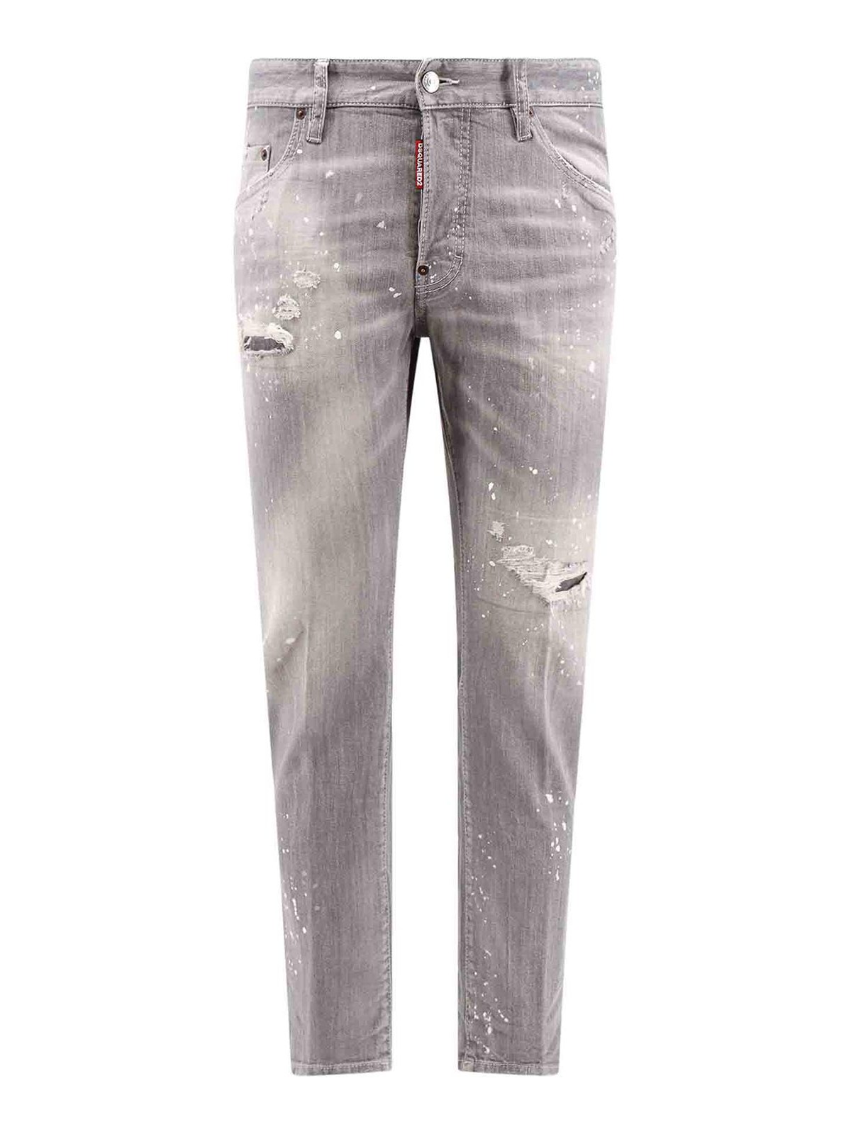 Shop Dsquared2 Cotton Jeans In Grey