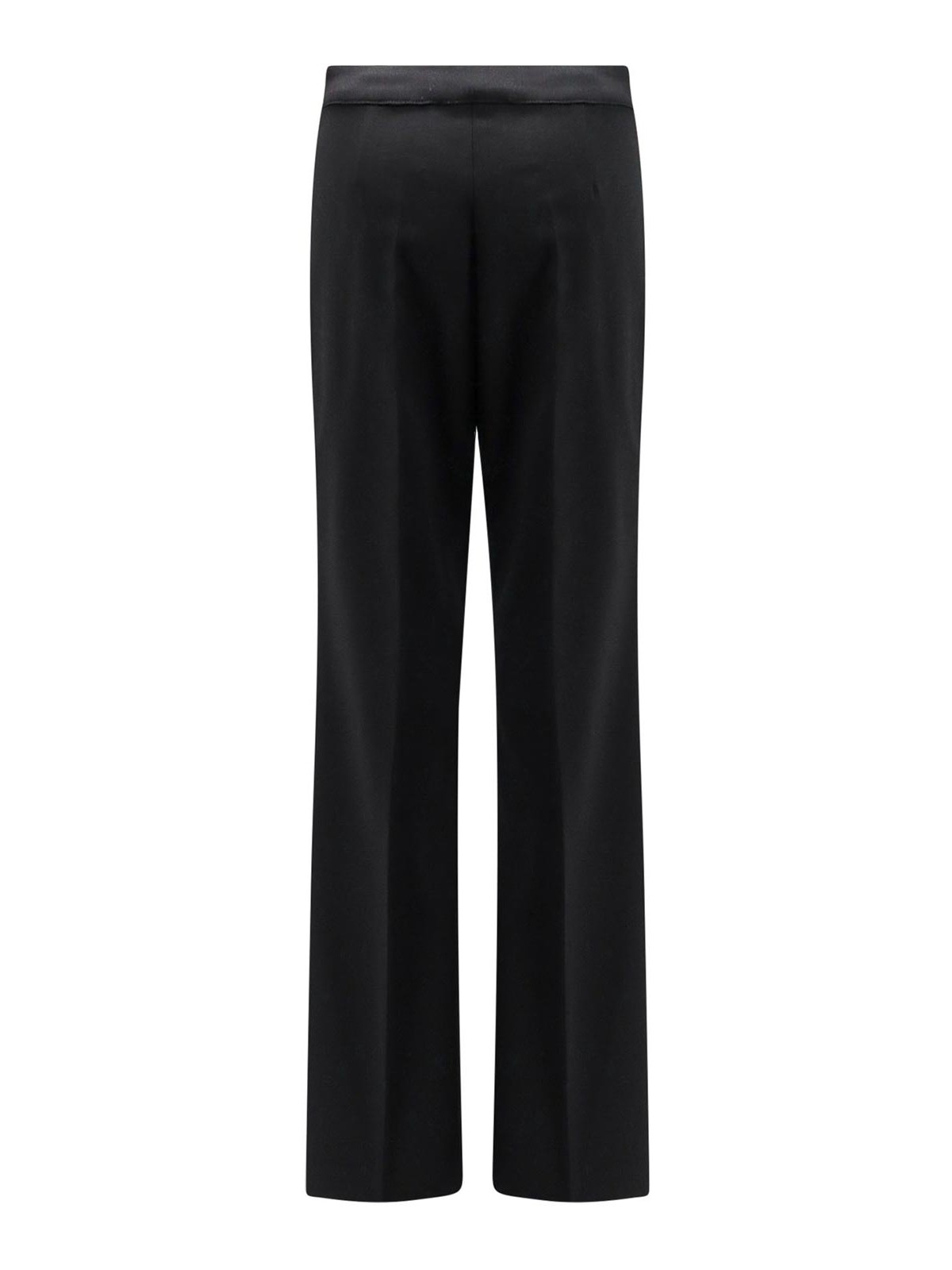 Shop Erika Cavallini Virgin Wool Blend Trouser In Black