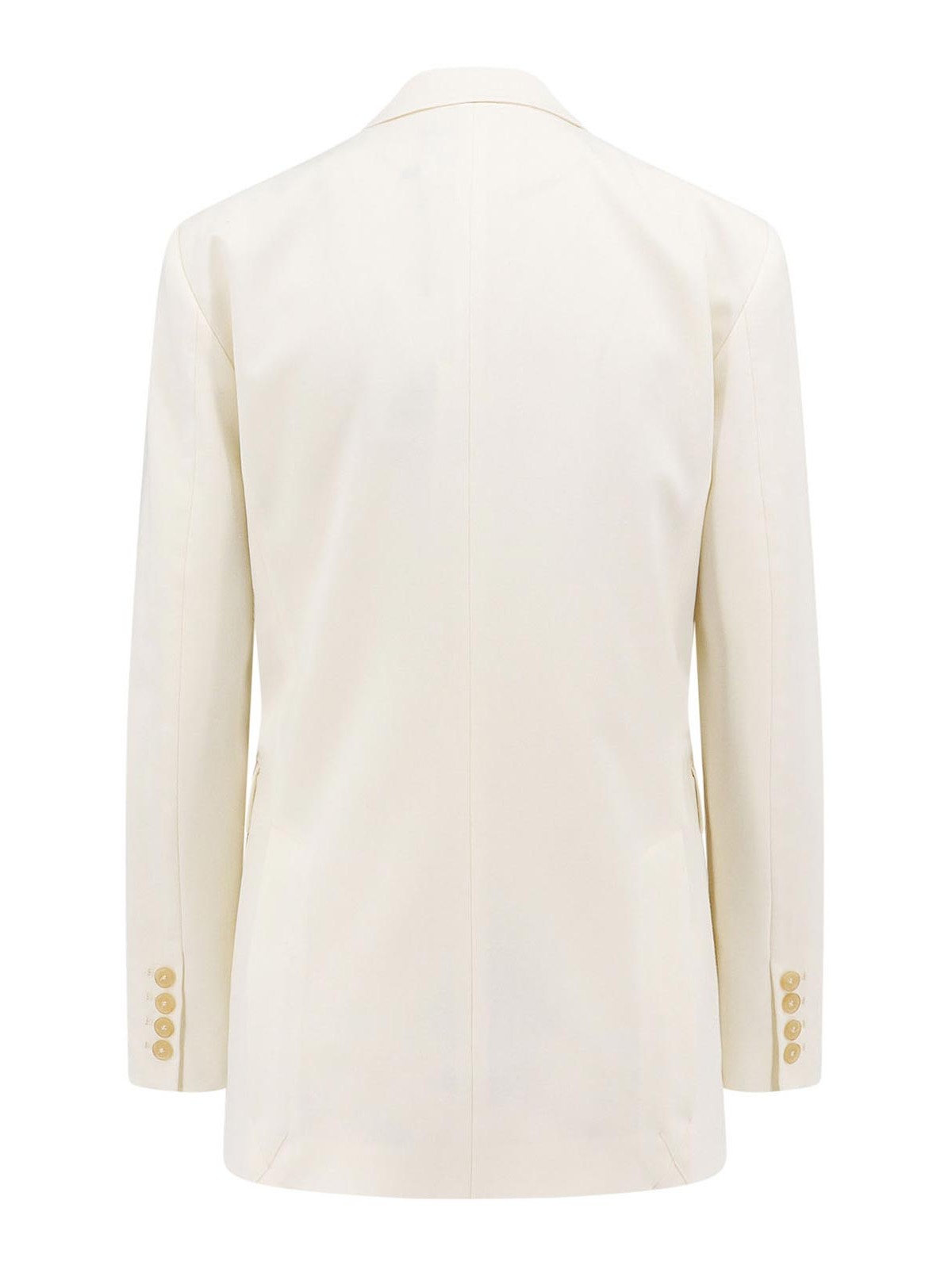 Shop Erika Cavallini Virgin Wool Blend Blazer In Blanco
