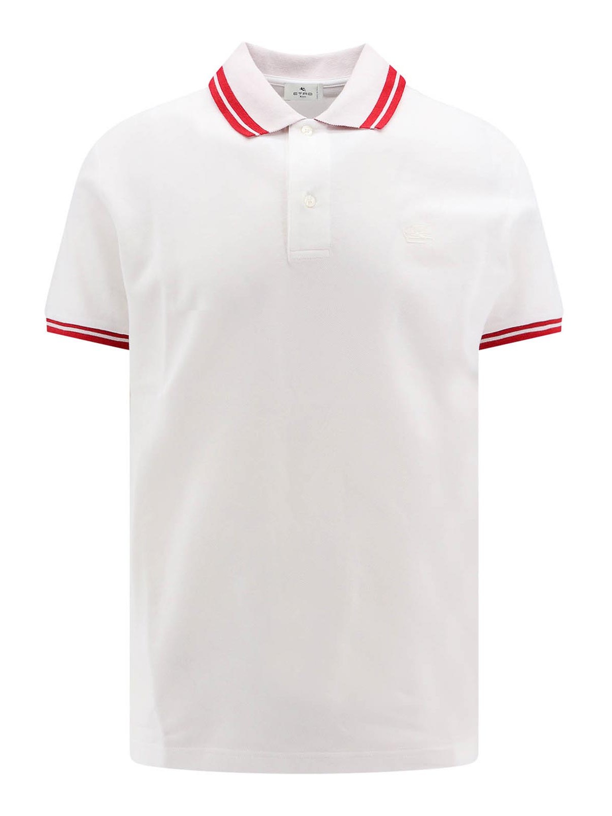 Tシャツ・カットソー ETRO FW24 'Pegaso' polo shirt (MRMD0005AC259 W0001) Etro Cotton polo shirt with pegaso embroidery