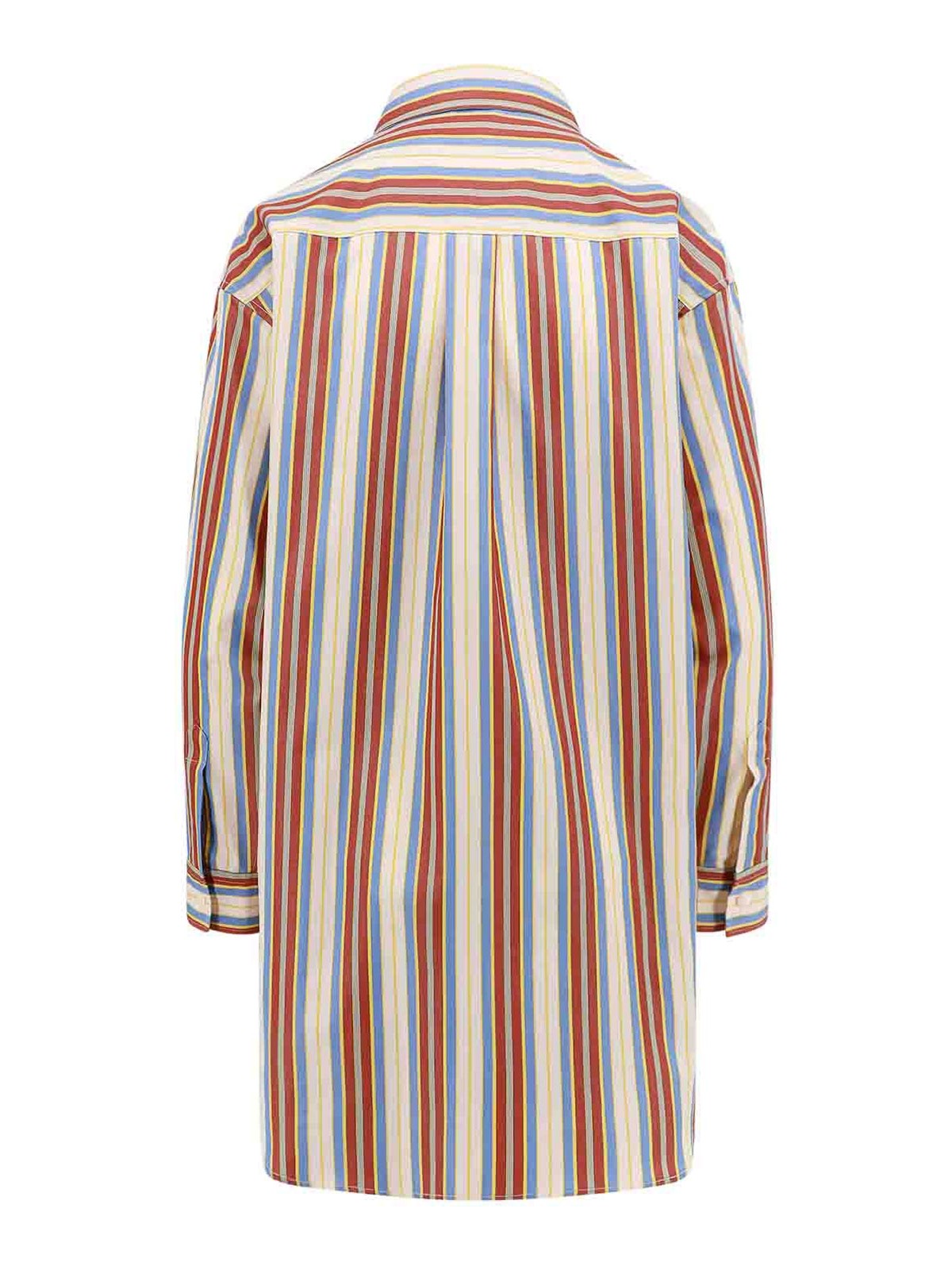 Shop Etro Cotton Shirt With Striped Motif In Marrón
