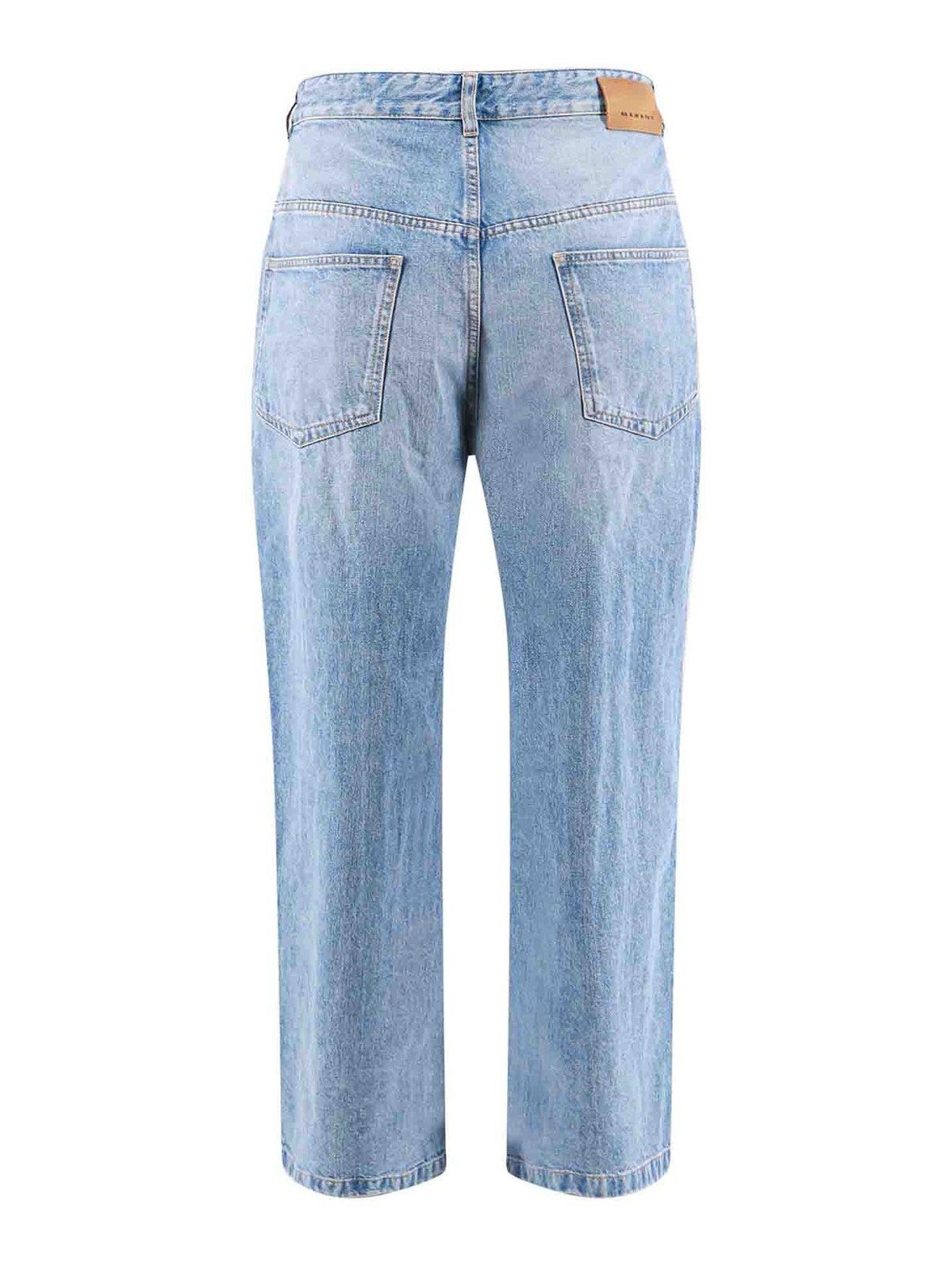 Shop Isabel Marant Jeans With Fold Detail Onthe Front In Blue