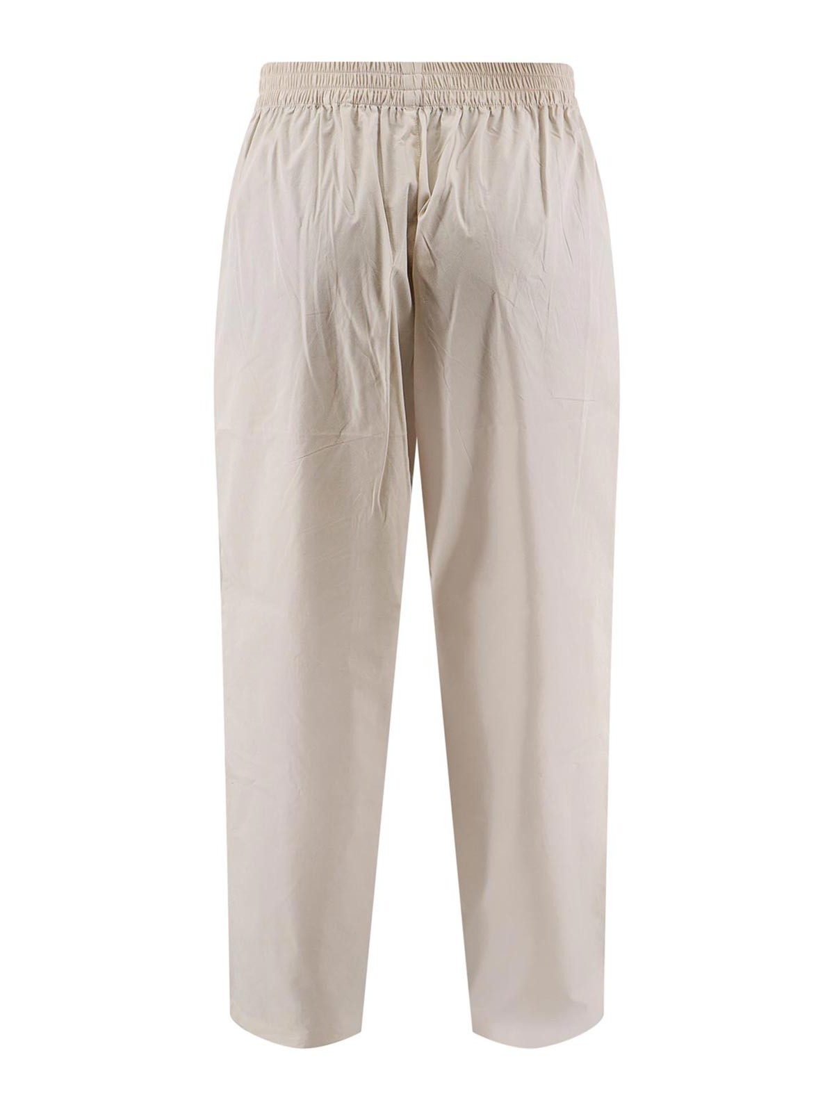 Shop Isabel Marant Cotton And Recycled Fibers Trouser In Beige