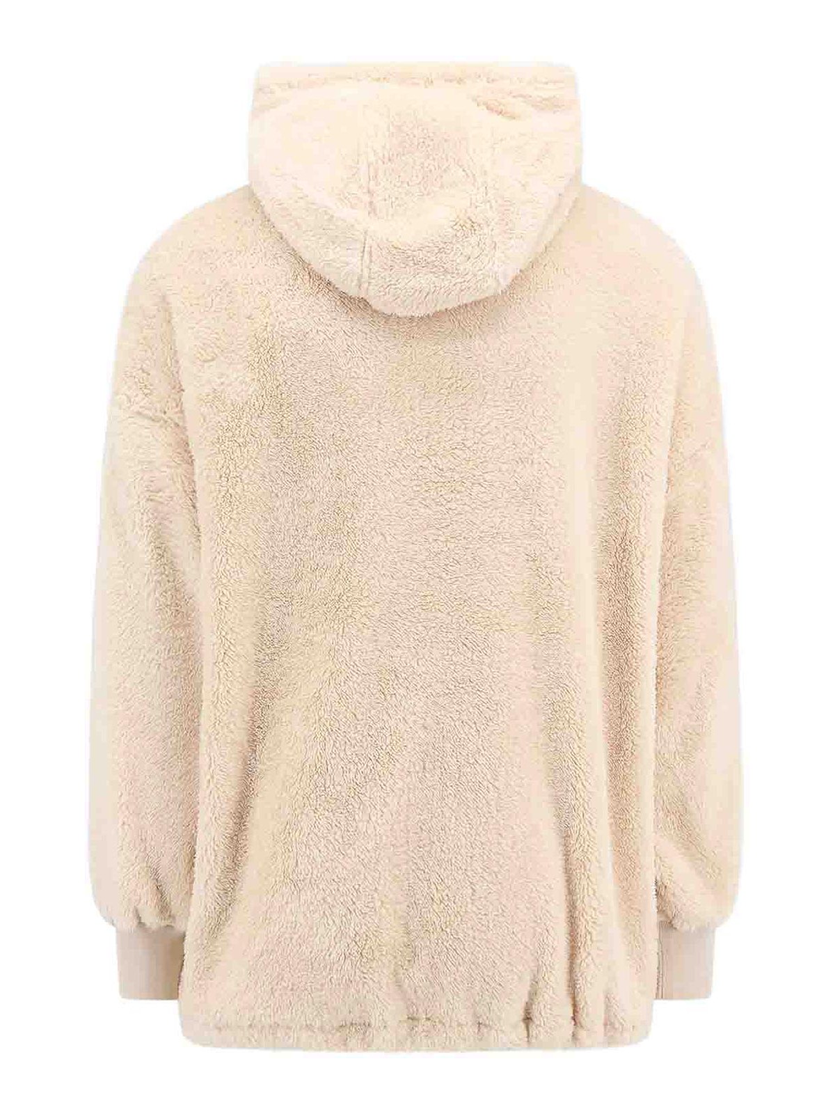 Shop Isabel Marant Faux Fur Sweatshirt In Beige